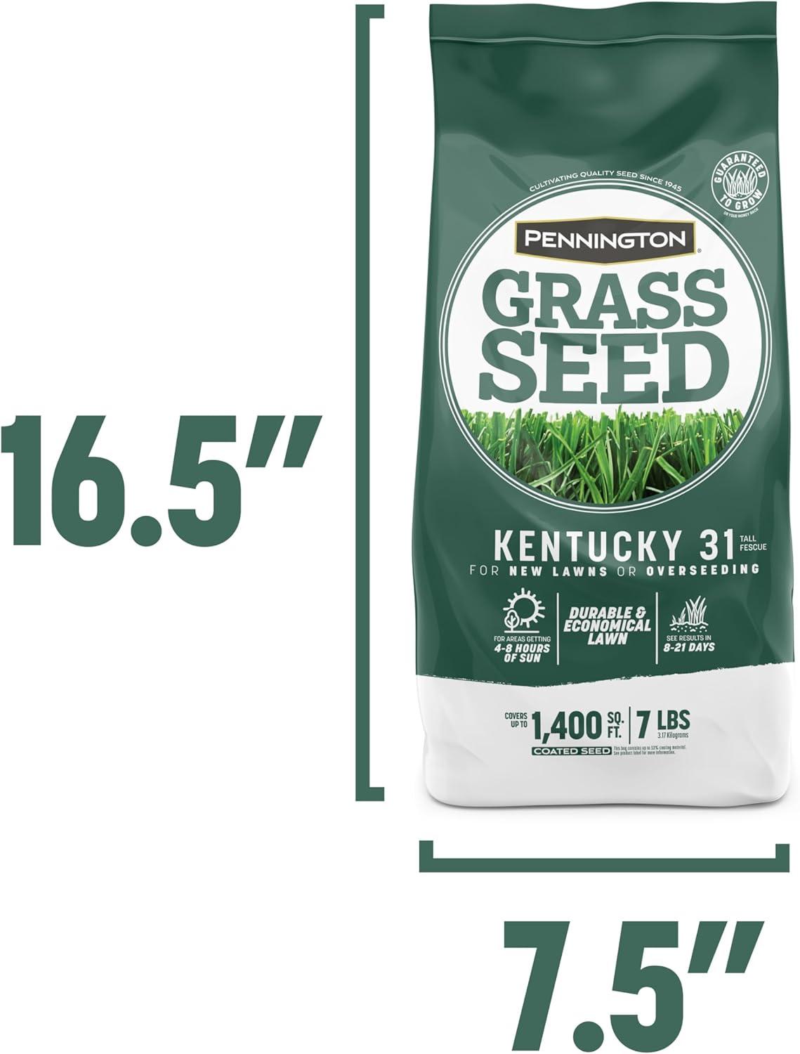 Pennington Kentucky 31 Tall Fescue Grass Sun or Shade Grass Seed 7 lb