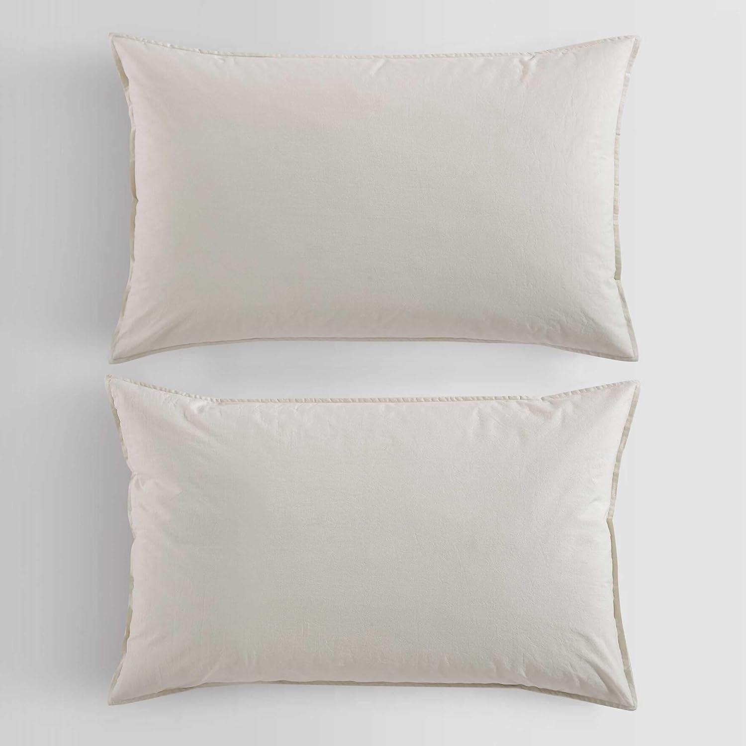 Calvin Klein Washed Percale Cotton Solid Comforter Set