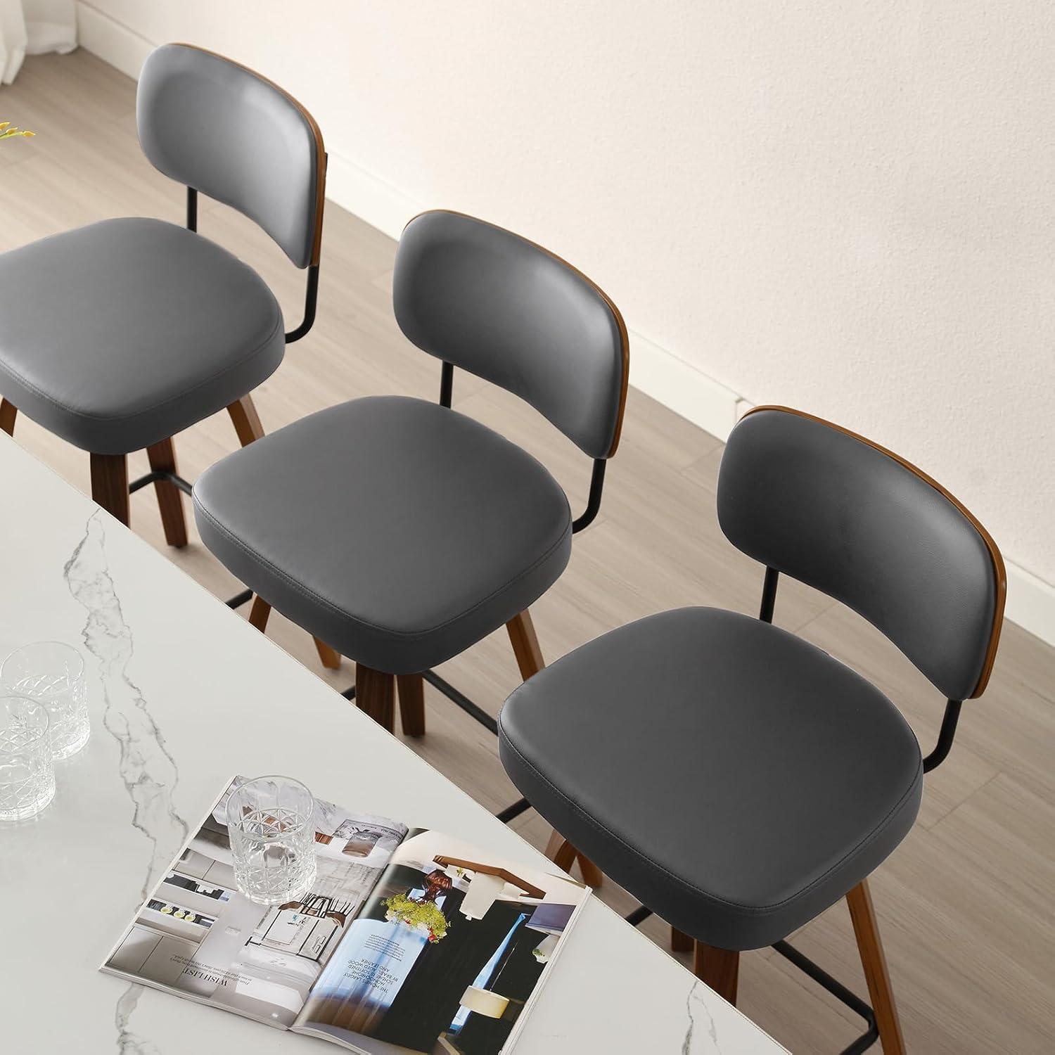 Corrigan Studio® Logreira Swivel Upholstered Counter & Bar Height Stool (Set of 2)