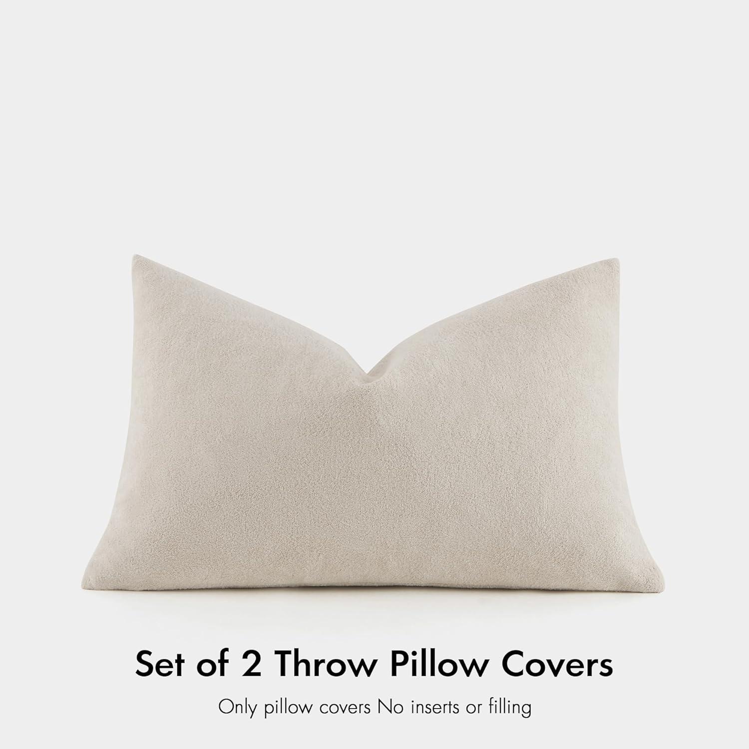 PAVILIA Set of 2 Throw Pillow Covers, Decorative Velvet Square Cushion Cases for Bed Sofa Couch Bedroom Living Room, Navy Blue/20 x 20