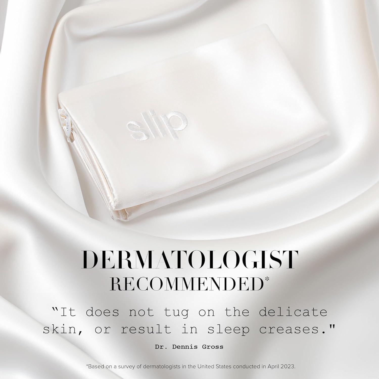 slip The Original Queen Pure Silk Pillow Case - 100% Pure 22 Momme Mulberry Silk - Queen Size Standard Pillow Case - Anti-Aging, Anti-BedHead, Anti-Sleep Crease, Petal (20" x 30")