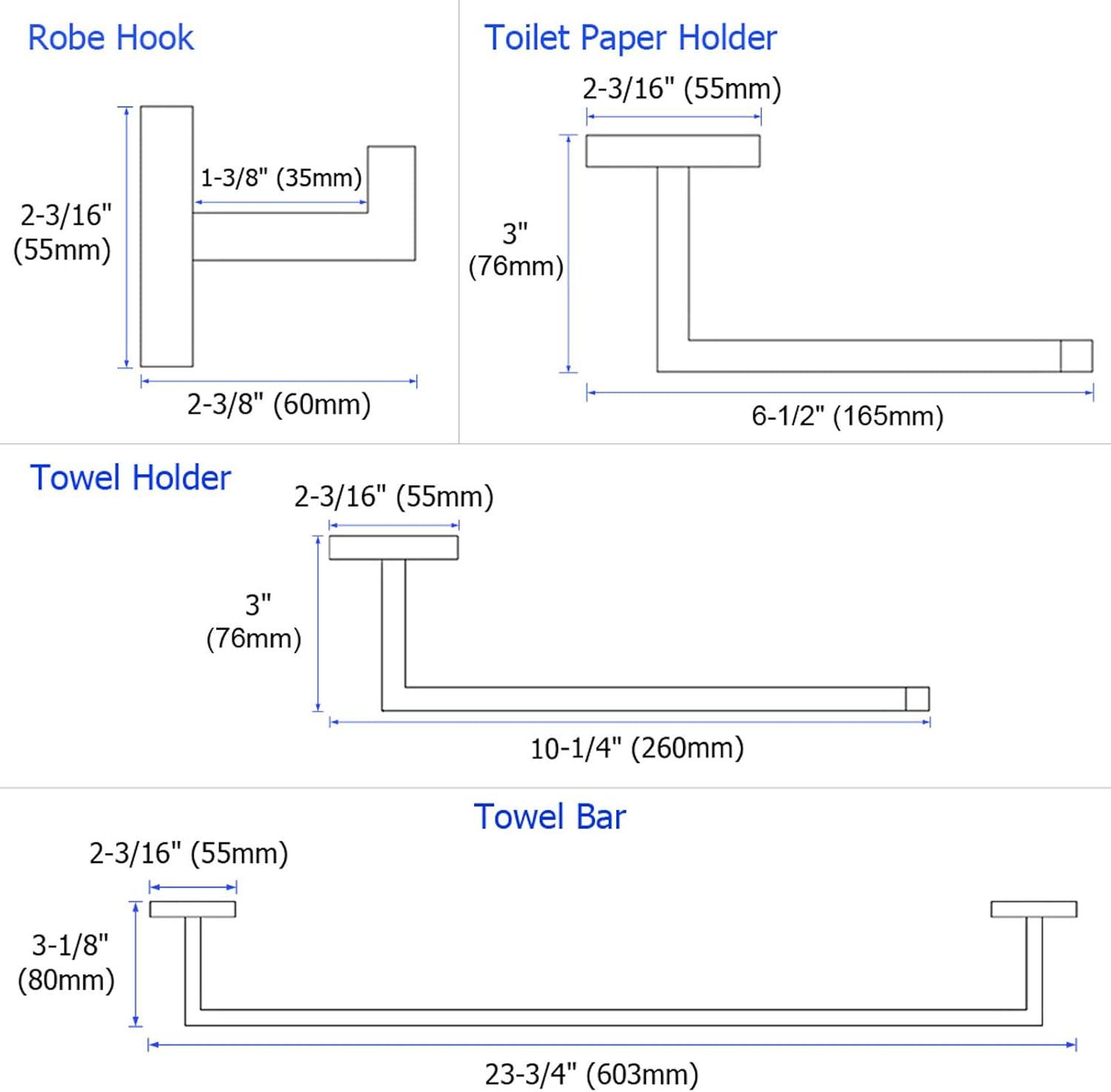 4 - Piece Bathroom Hardware Set