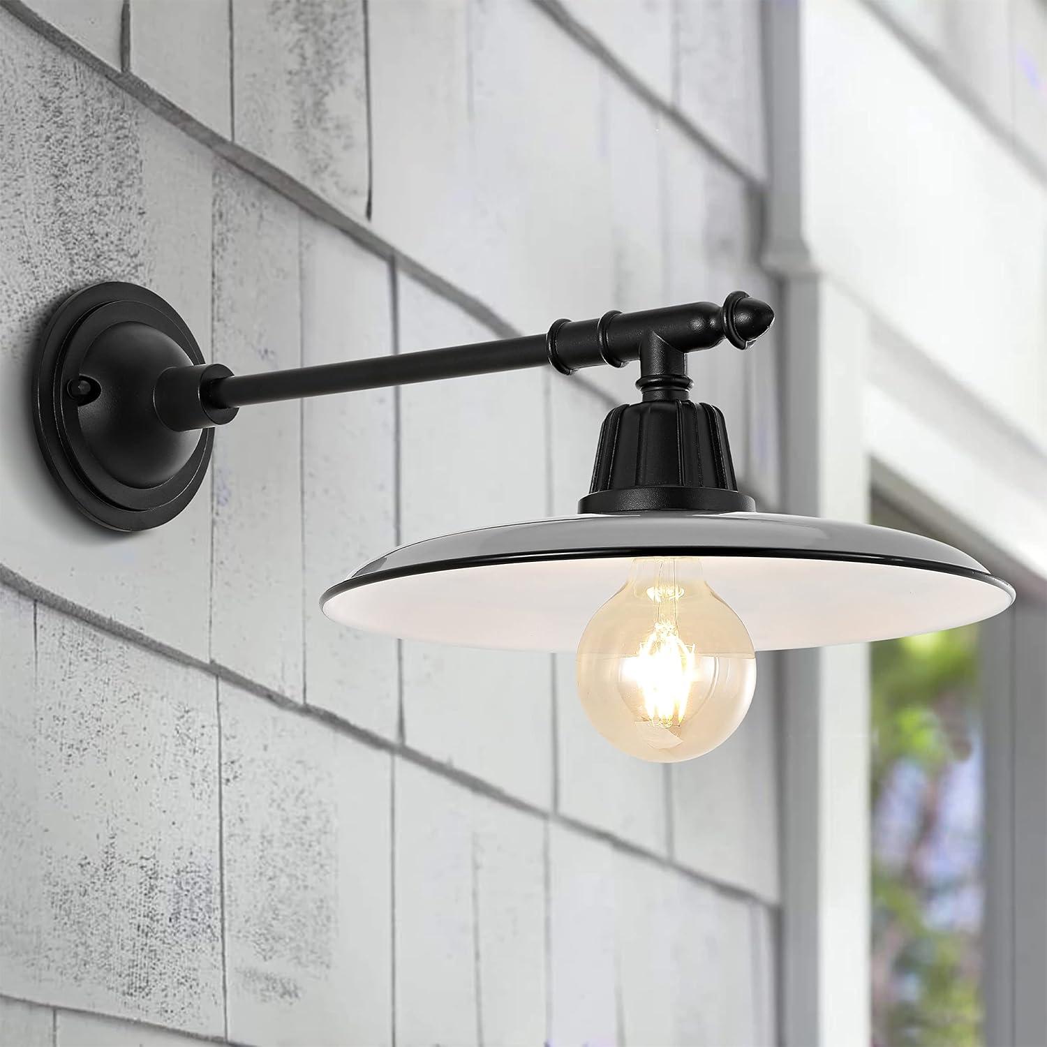 Gray and Black Iron Industrial Farmhouse Wall Sconce