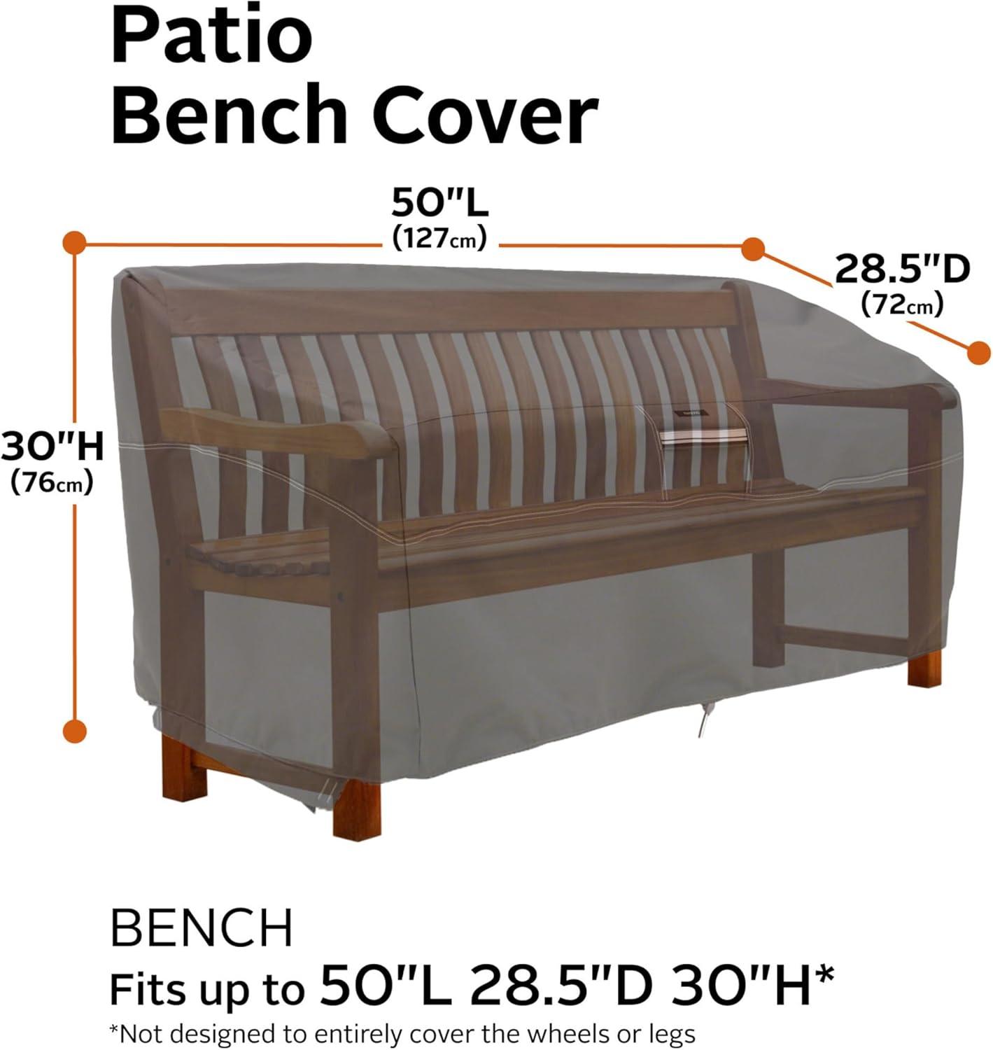 Ravenna Dark Taupe Water-Resistant Patio Loveseat Cover