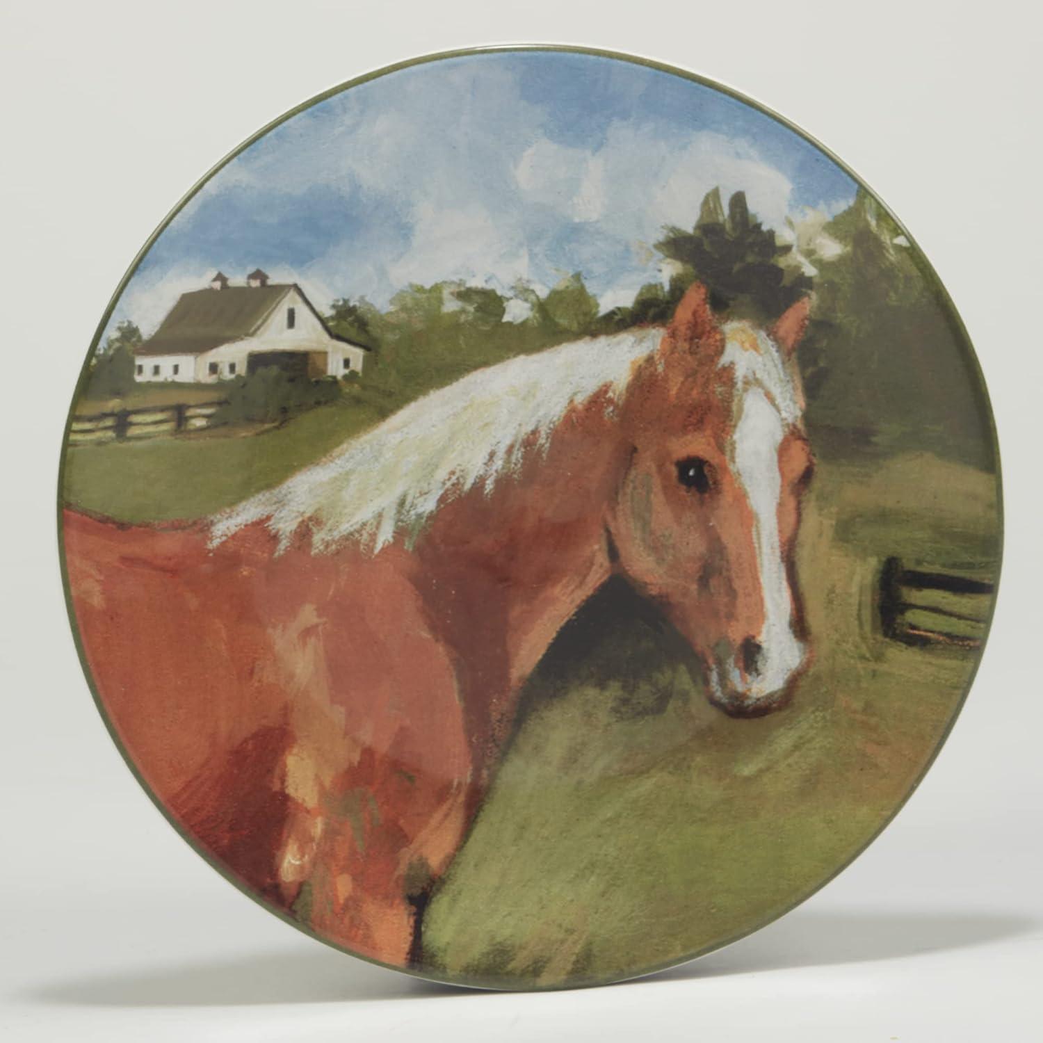 Set of 4 York Stables Assorted Salad/Dining Plates - Certified International