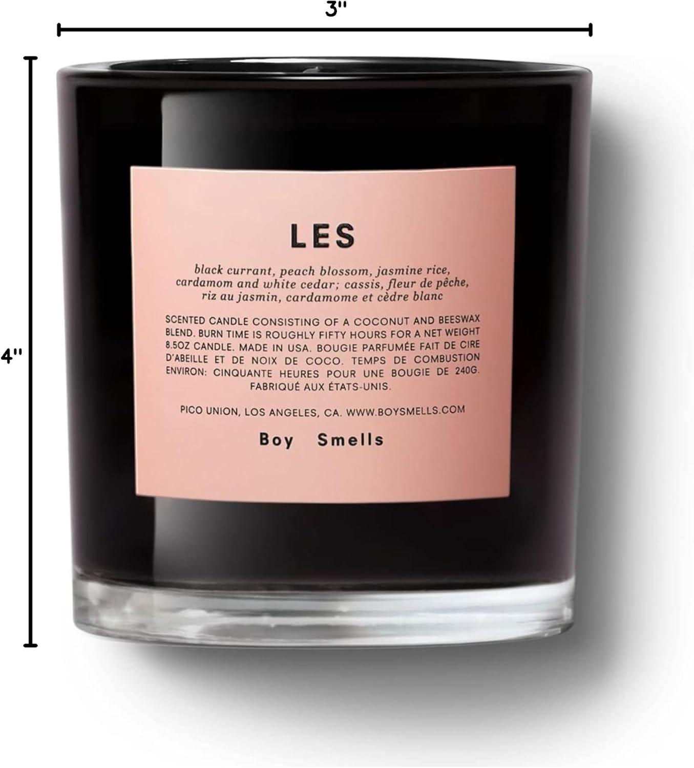 LES Black Scented Beeswax Candle with Coconut and Soy Blend