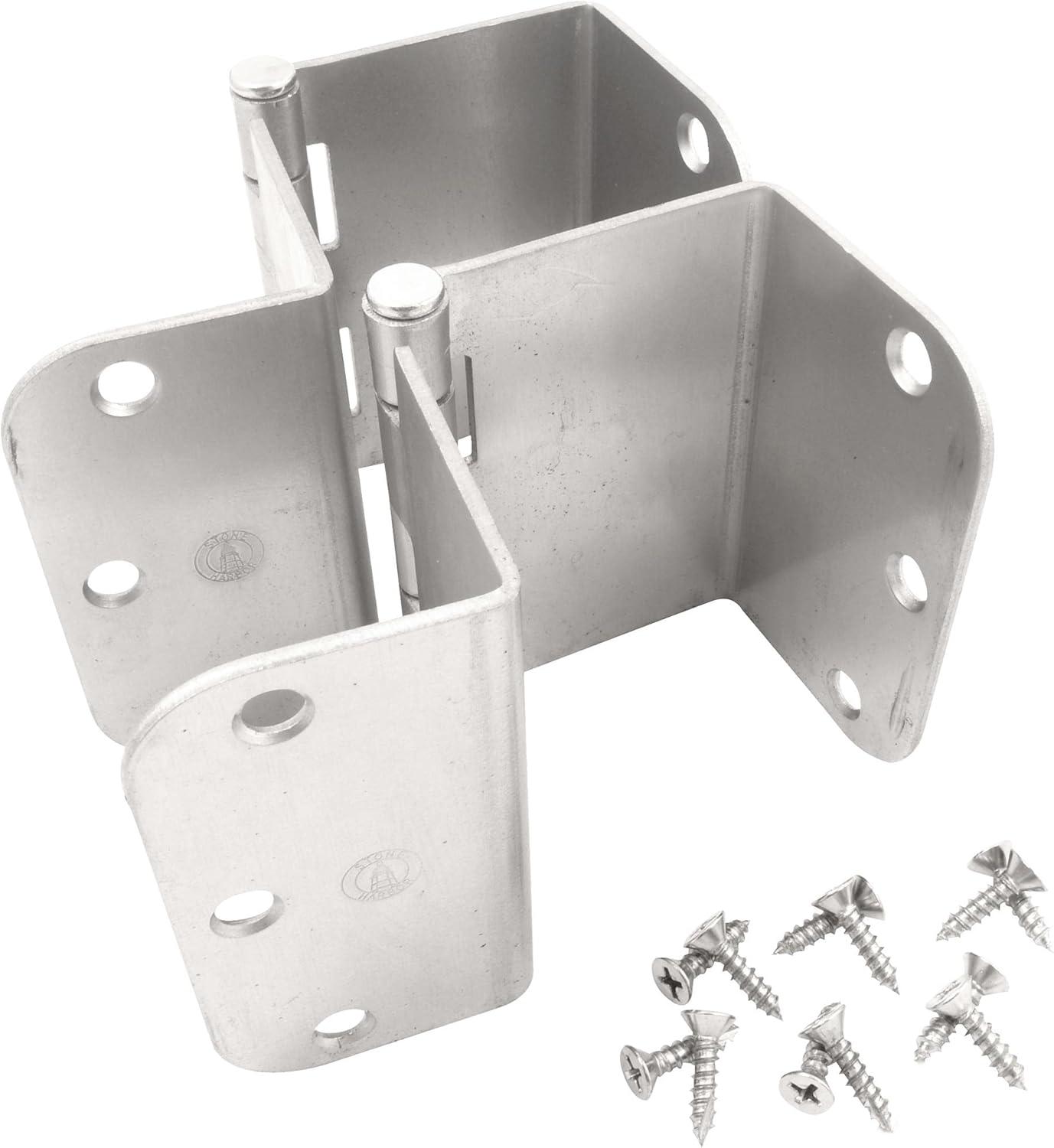 Swing Clear Offset Hinge, 3-1/2 Inches, 5/8" Radius Corner, Fits Doors 1-3/8" to 1-3/4" Thick, 2-Pack, Polished Chrome by Stone Harbor Hardware