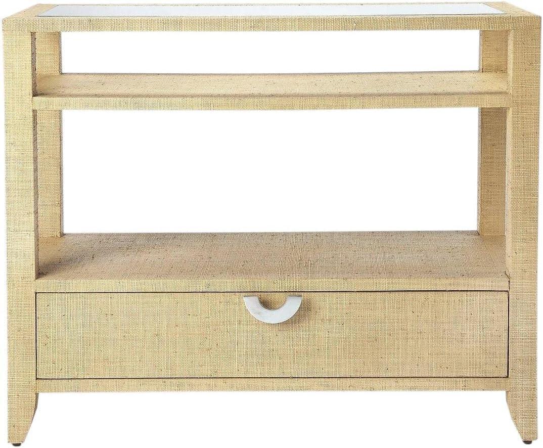 Butler Specialty Company Amelle Raffia Console Table In Beige