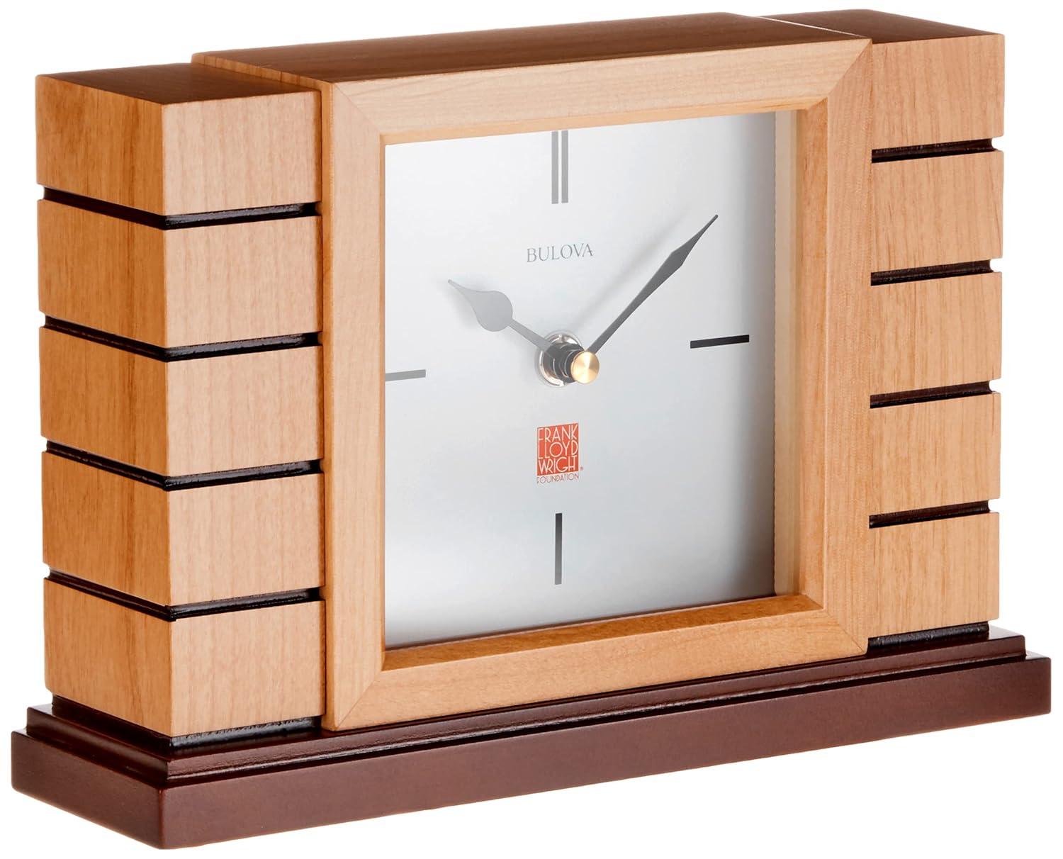 Bulova 6.5'' H Solid Wood Floor Clock
