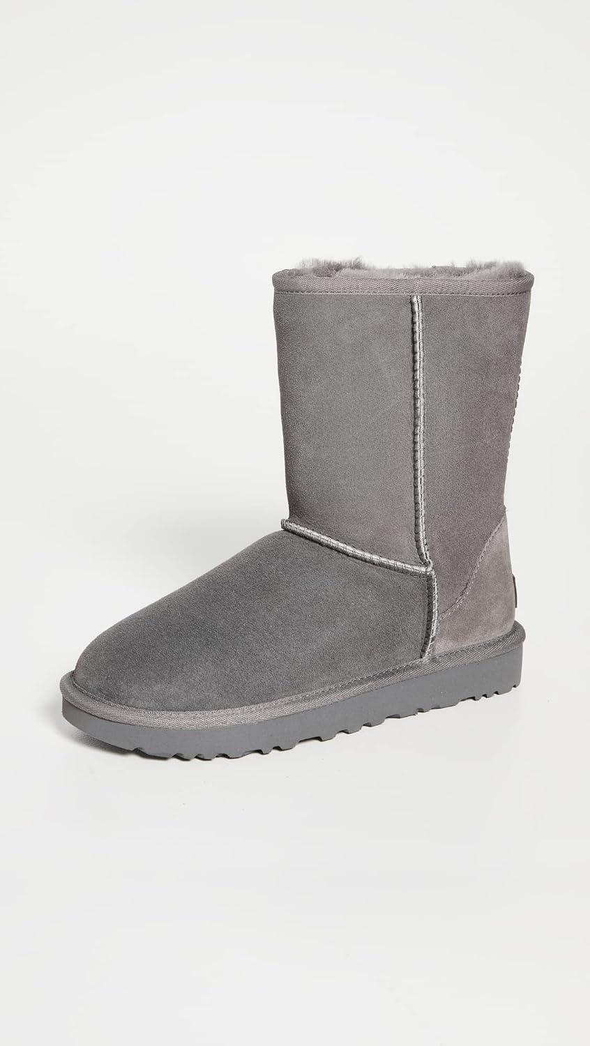 Ugg Women's Classic Short II Grey Ankle-High Suede Boot - 10M