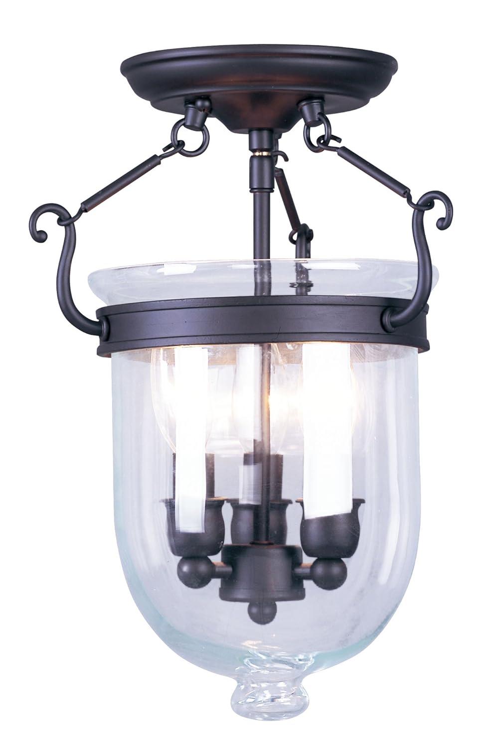 Livex Lighting Jefferson 3 - Light Flush Mount in  Bronze