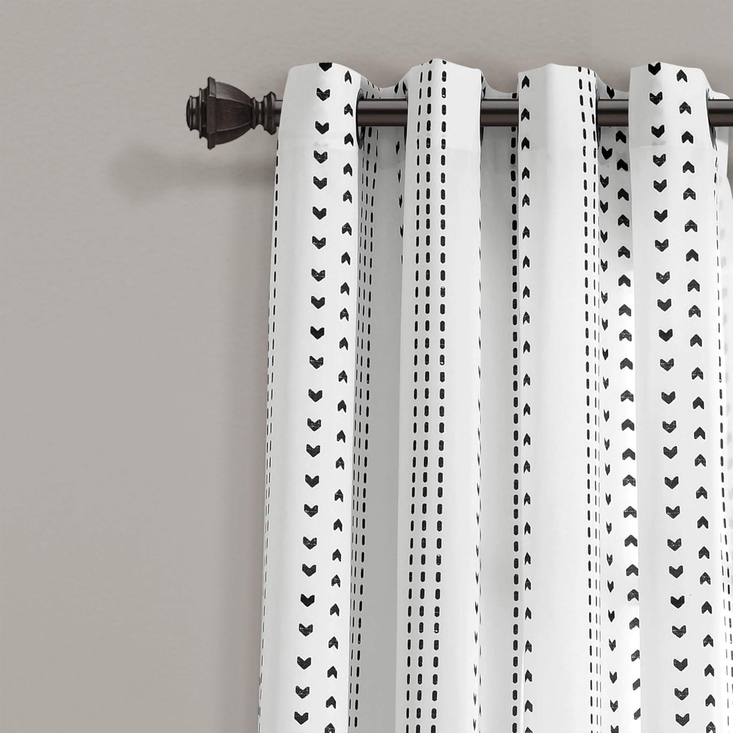 Lush Decor Polyester Semi Sheer Curtain Pair (Set of 2)