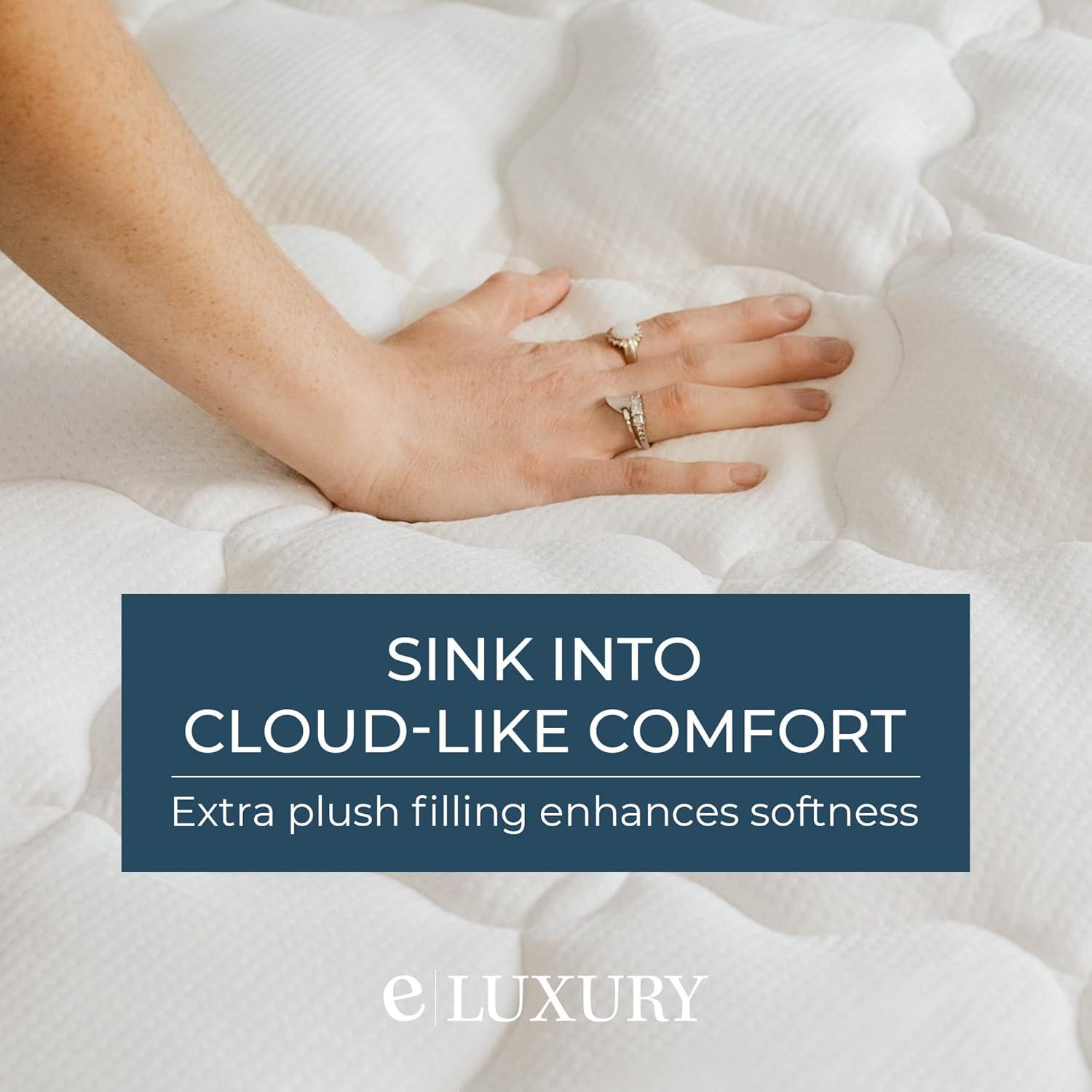 ExceptionalSheets Rayon from Bamboo Mattress Pad with Fitted Skirt - Extra Plush Cooling Topper - Twin XL