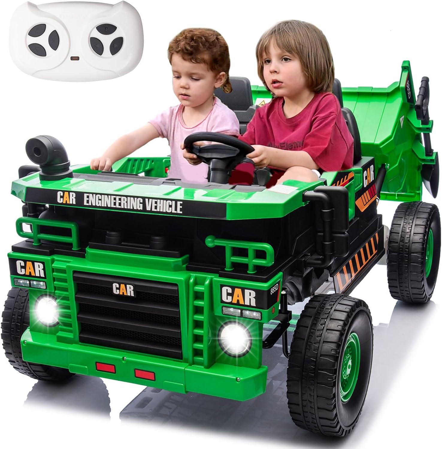 Himimi Delia Himimi 24 Voltage  Ride On Dump Truck, 2 Seater Kids UTV with Electric Dump Bed, Remote Control