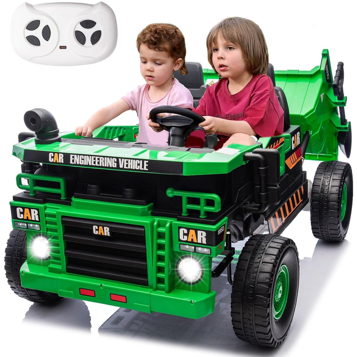 Himimi Delia Himimi 24 Voltage  Ride On Dump Truck, 2 Seater Kids UTV with Electric Dump Bed, Remote Control