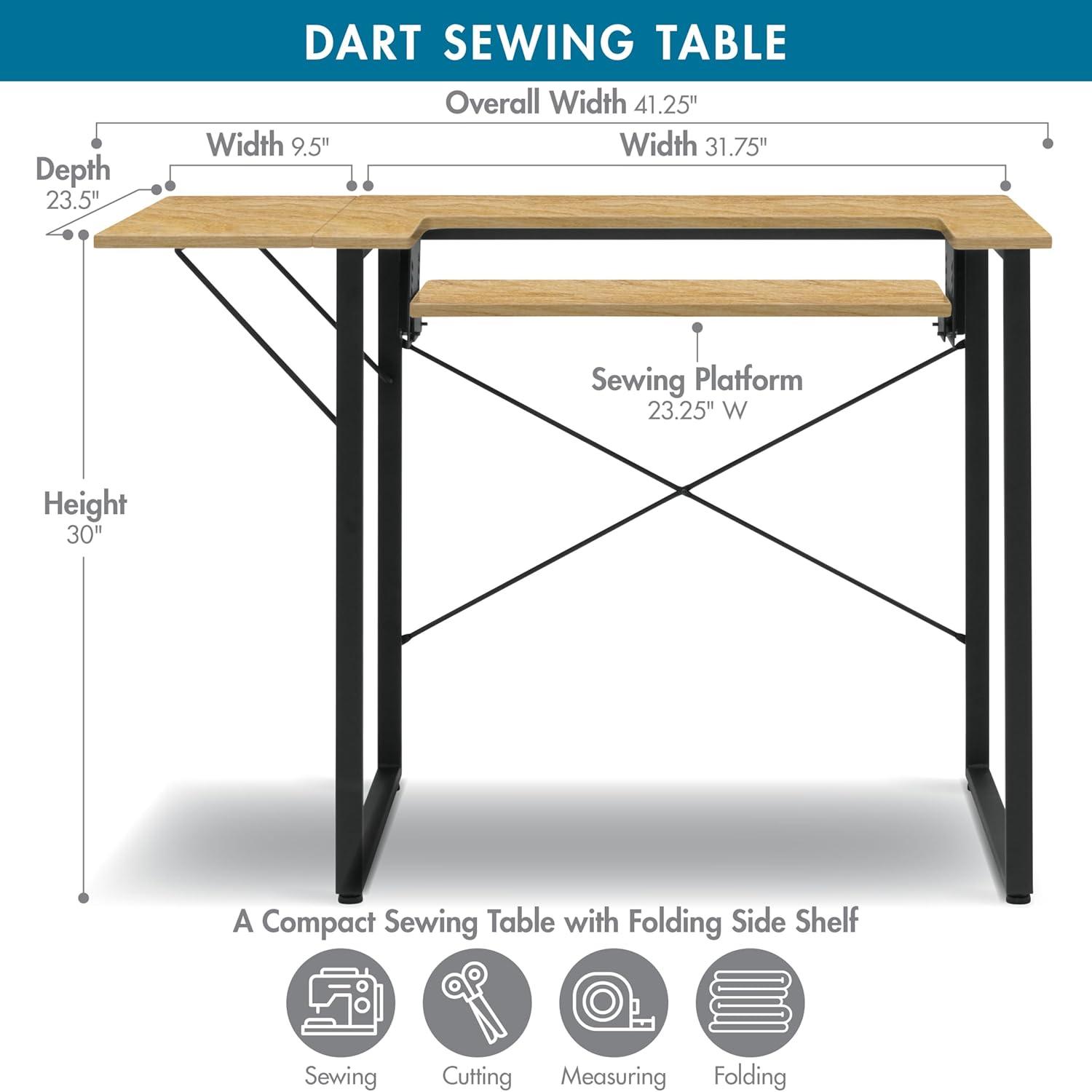 41'' x 23'' Sewing Table with Sewing Machine Platform