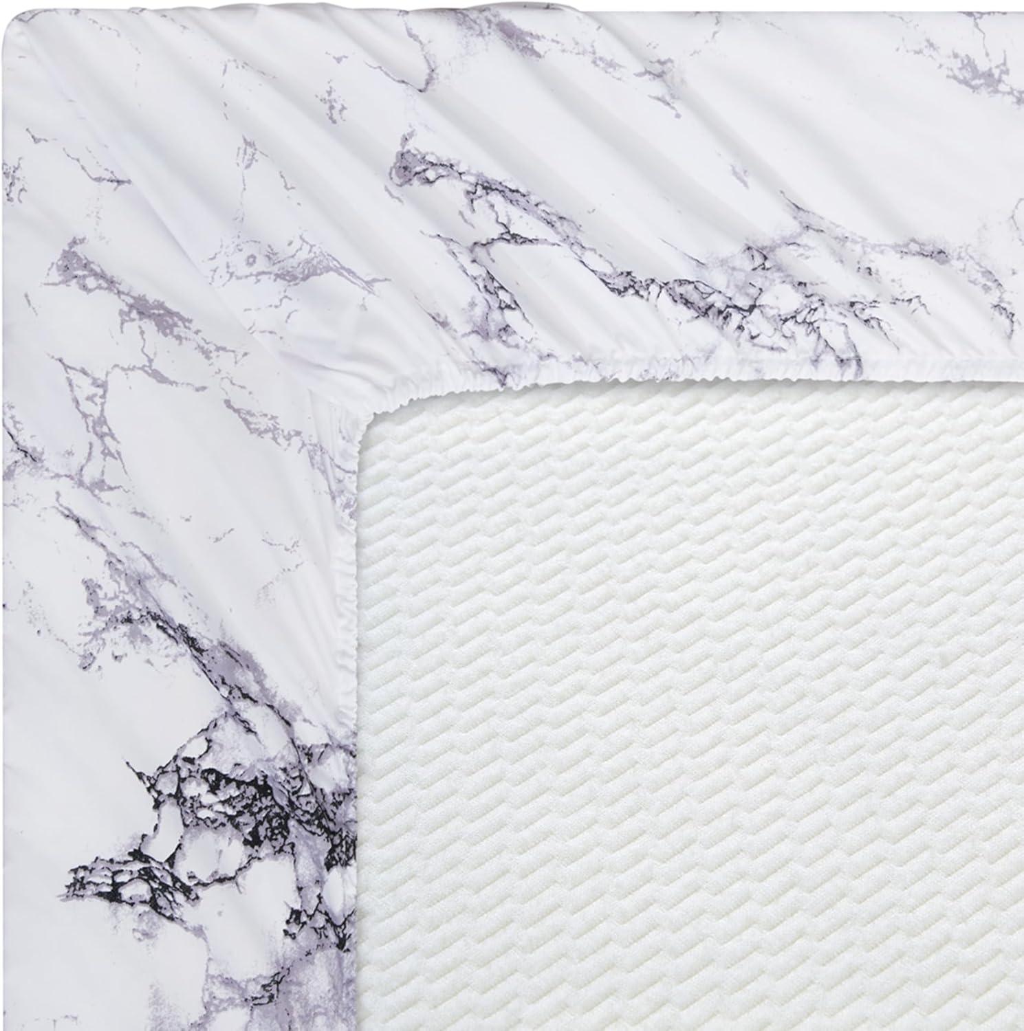 Marina Decoration Percale Machine Printed Marble Sheet Set