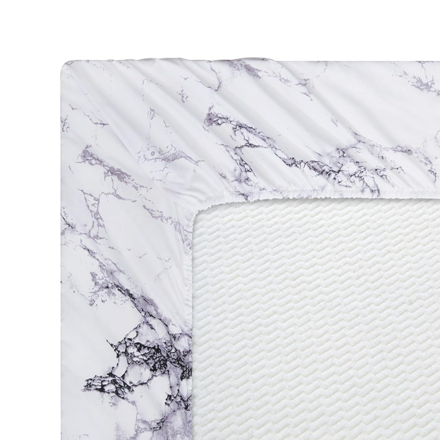 Marina Decoration Percale Machine Printed Marble Sheet Set