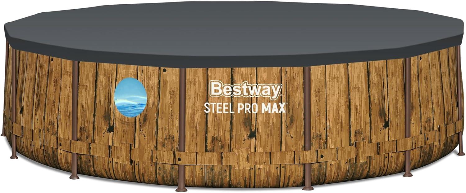 Bestway Bestway: Steel Pro MAX - Splashview Round Swimming Pool Set - 14' x 42", Above Ground