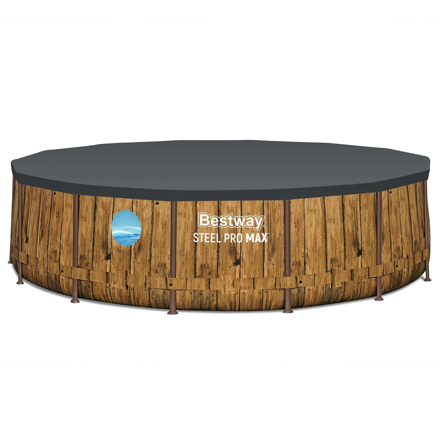 Bestway Bestway: Steel Pro MAX - Splashview Round Swimming Pool Set - 14' x 42", Above Ground