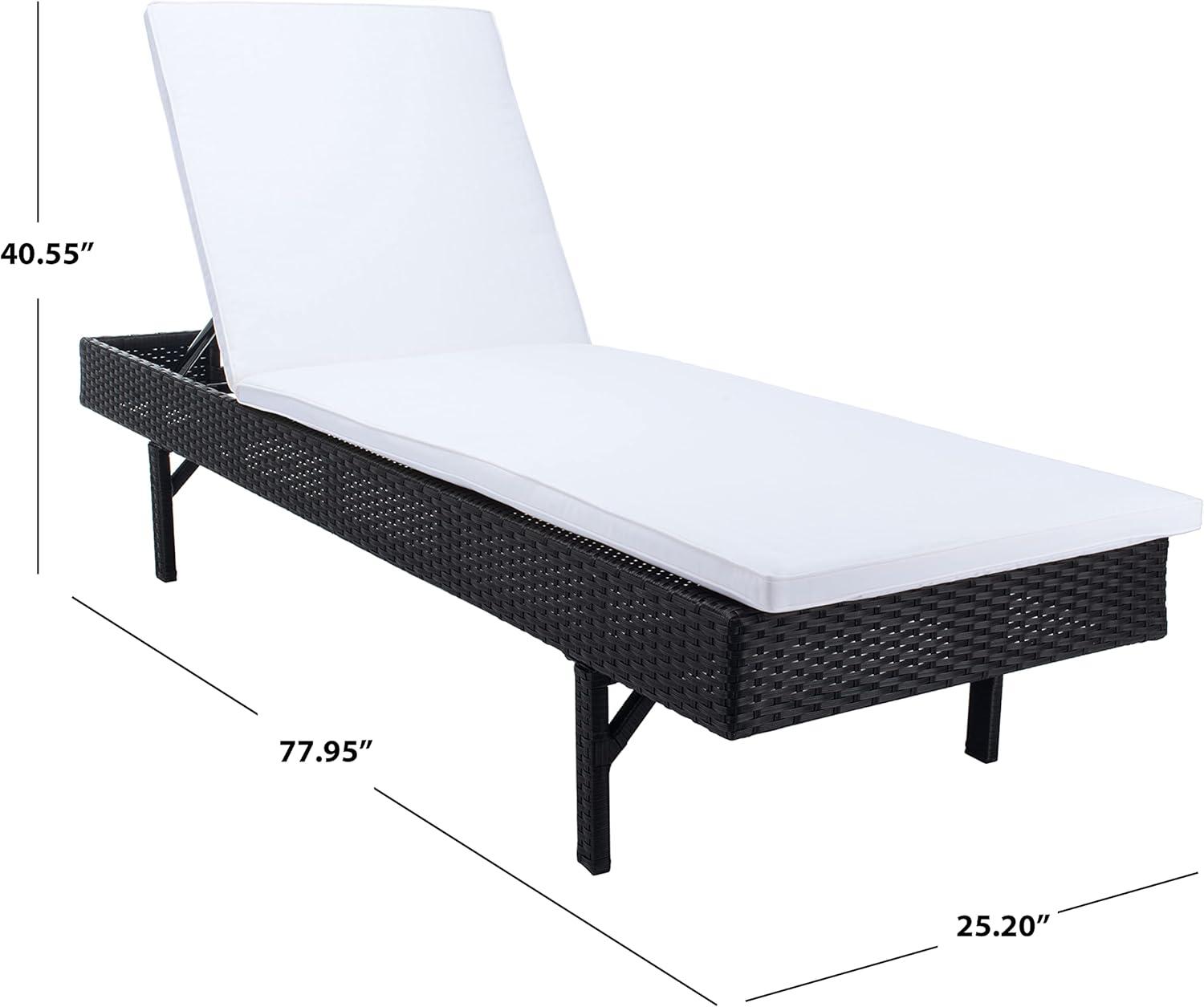 Cam Sunlounger - Outdoor - PAT7501 - Black/Beige -Safavieh