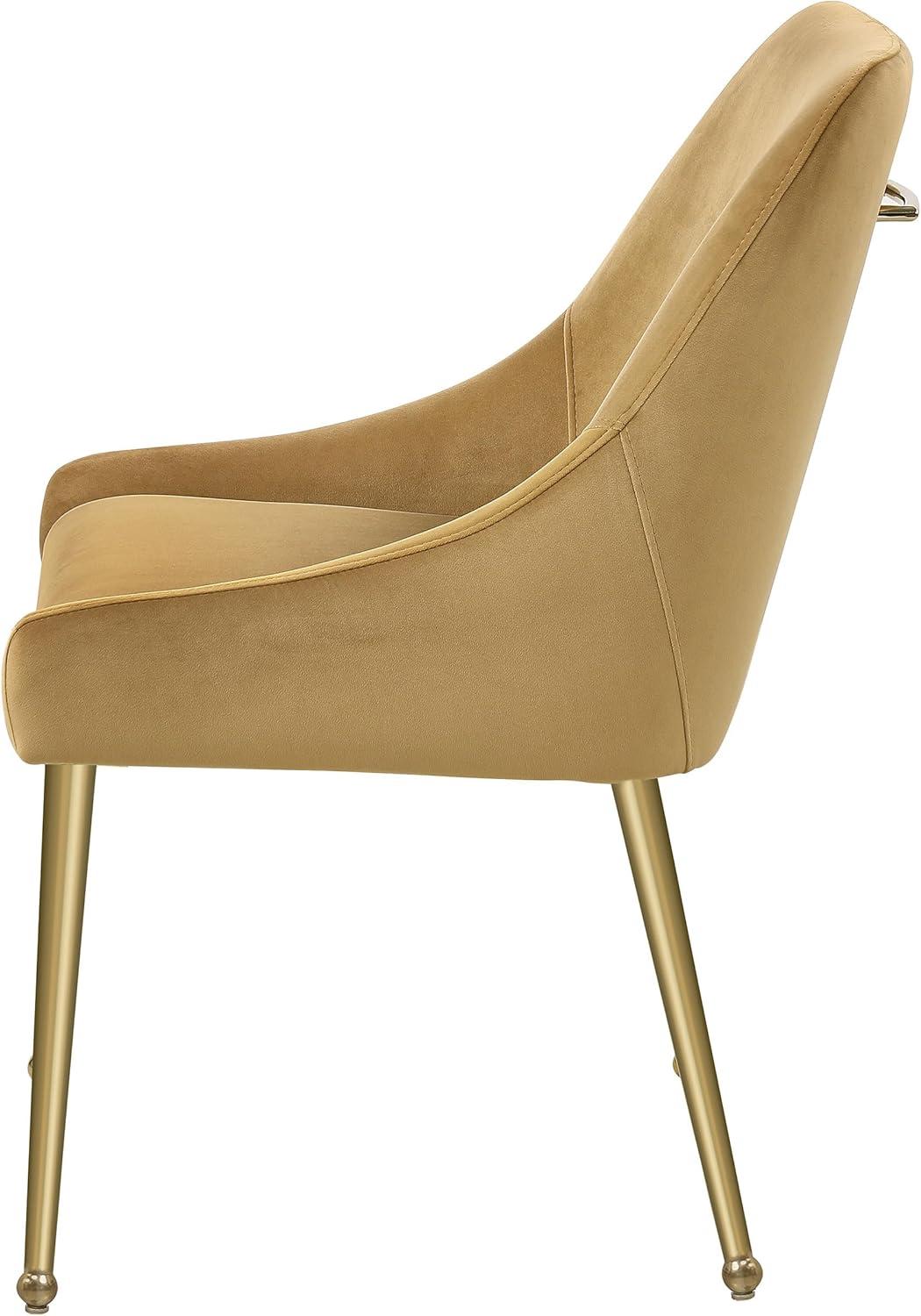 Coaster Mayette Velvet Parsons Wingback Dining Side Chair in Brown