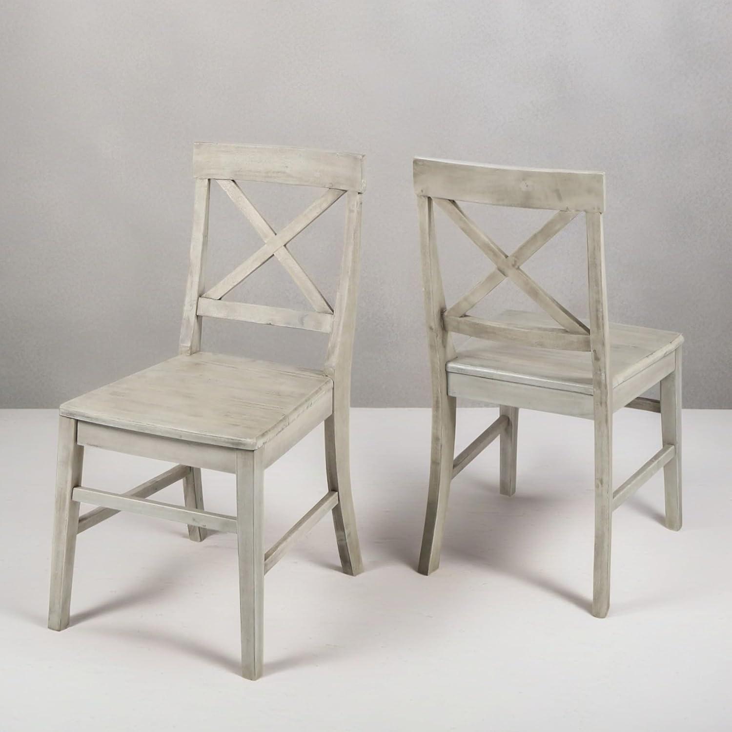 Kaniz Farmhouse Acacia Wood Dining Chairs