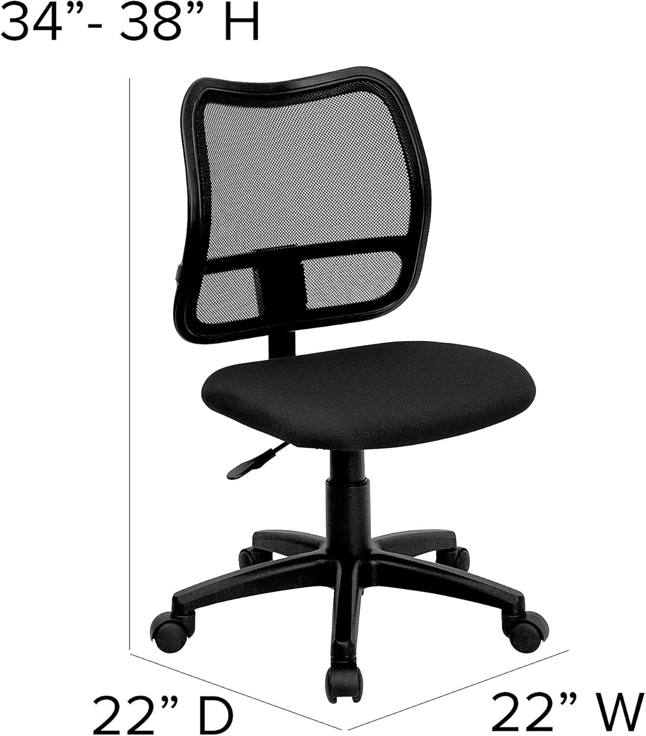 Flash Furniture Mid-Back Black Mesh Swivel Task Office Chair