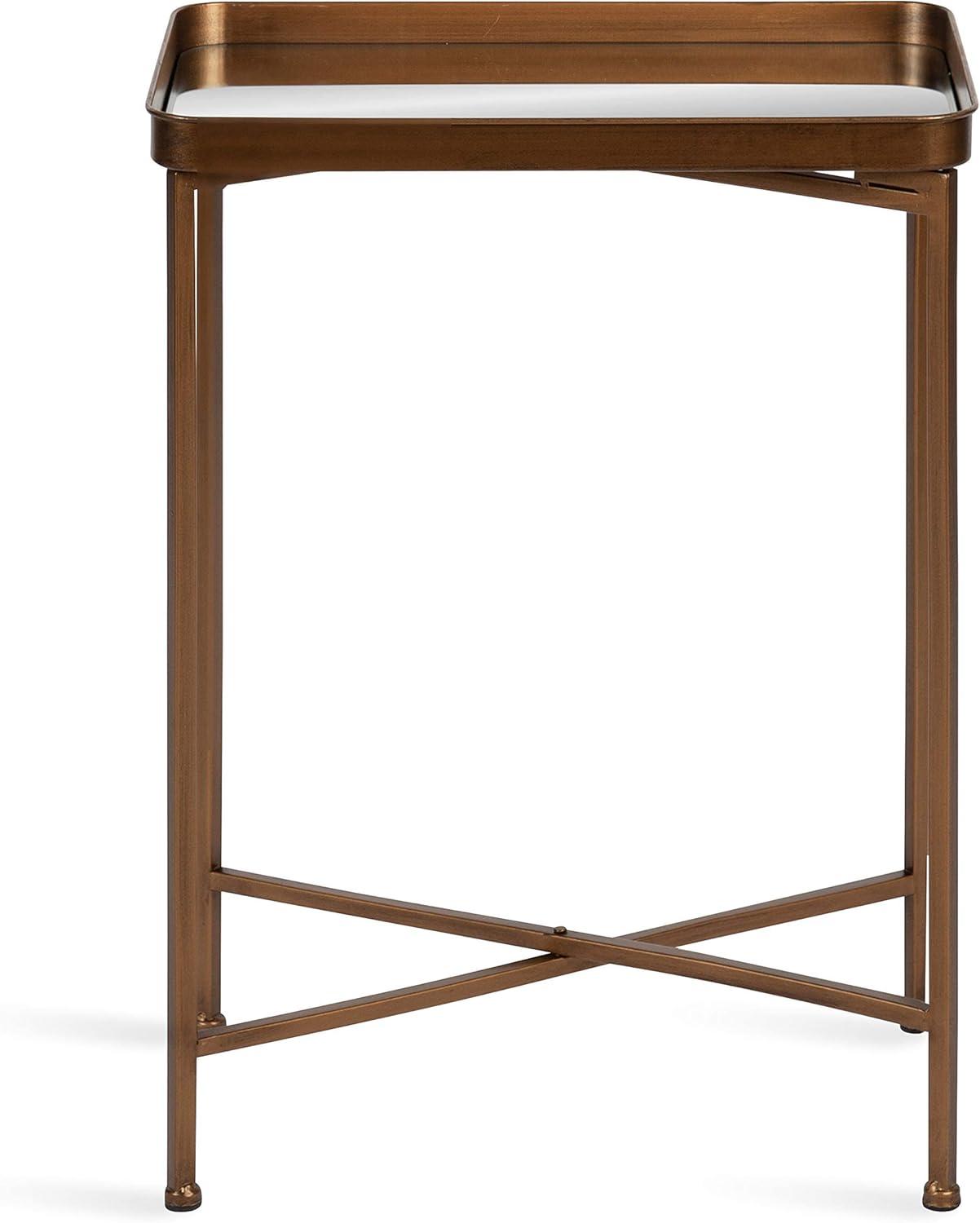 Kate and Laurel Celia Metal Tray Accent Table