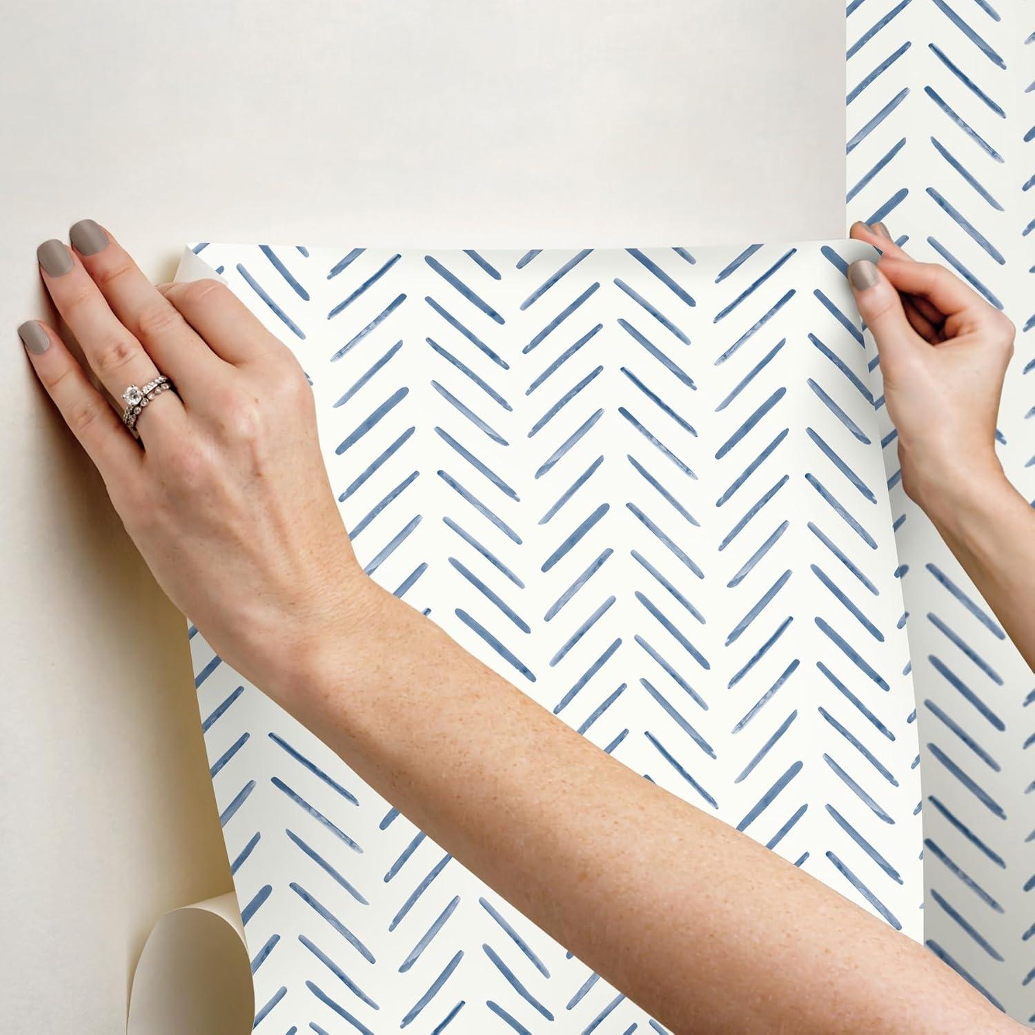 Painted Herringbone Peel & Stick Chevron Roll