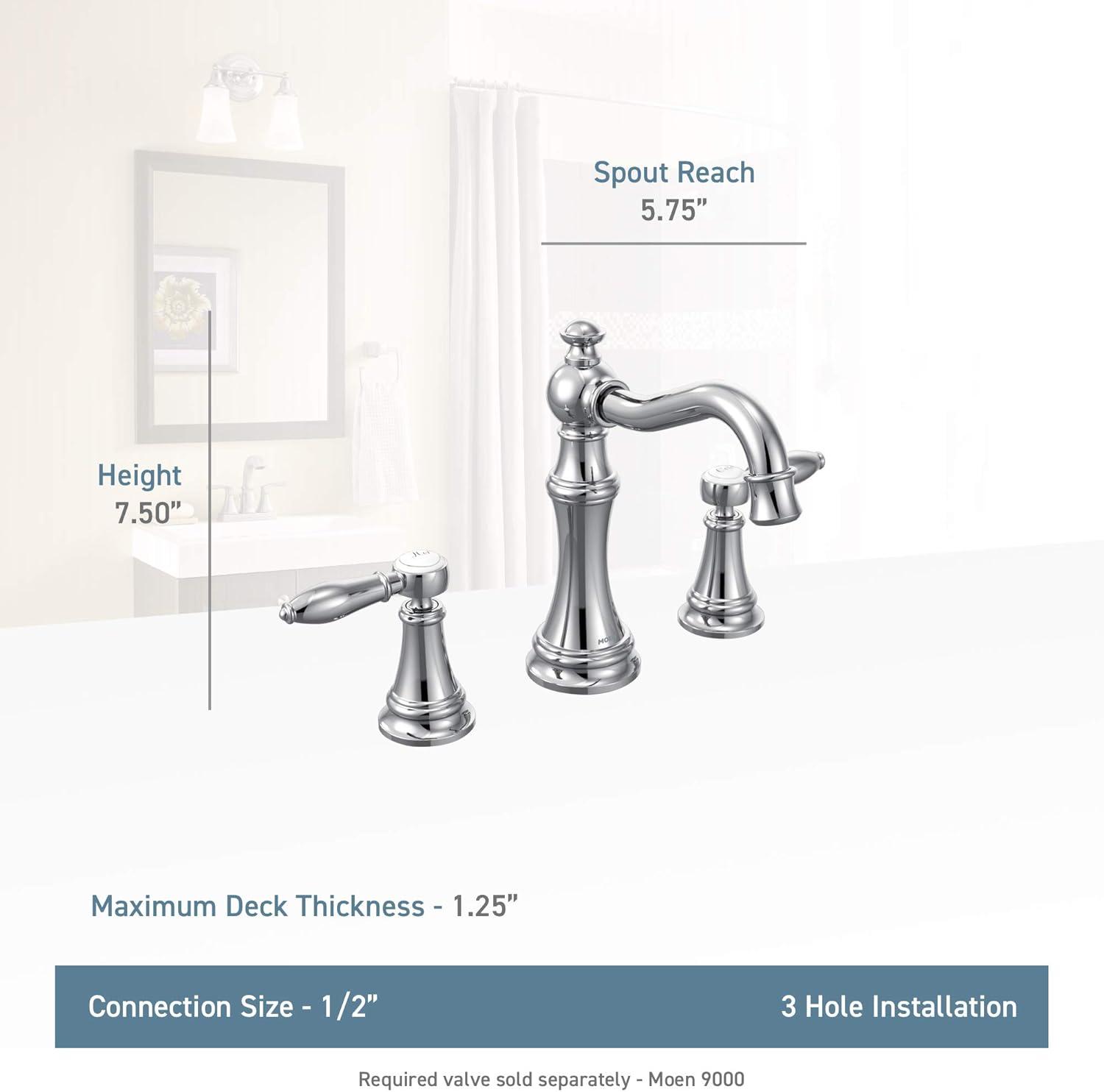 Weymouth Widespread Bathroom Faucet with Drain Assembly