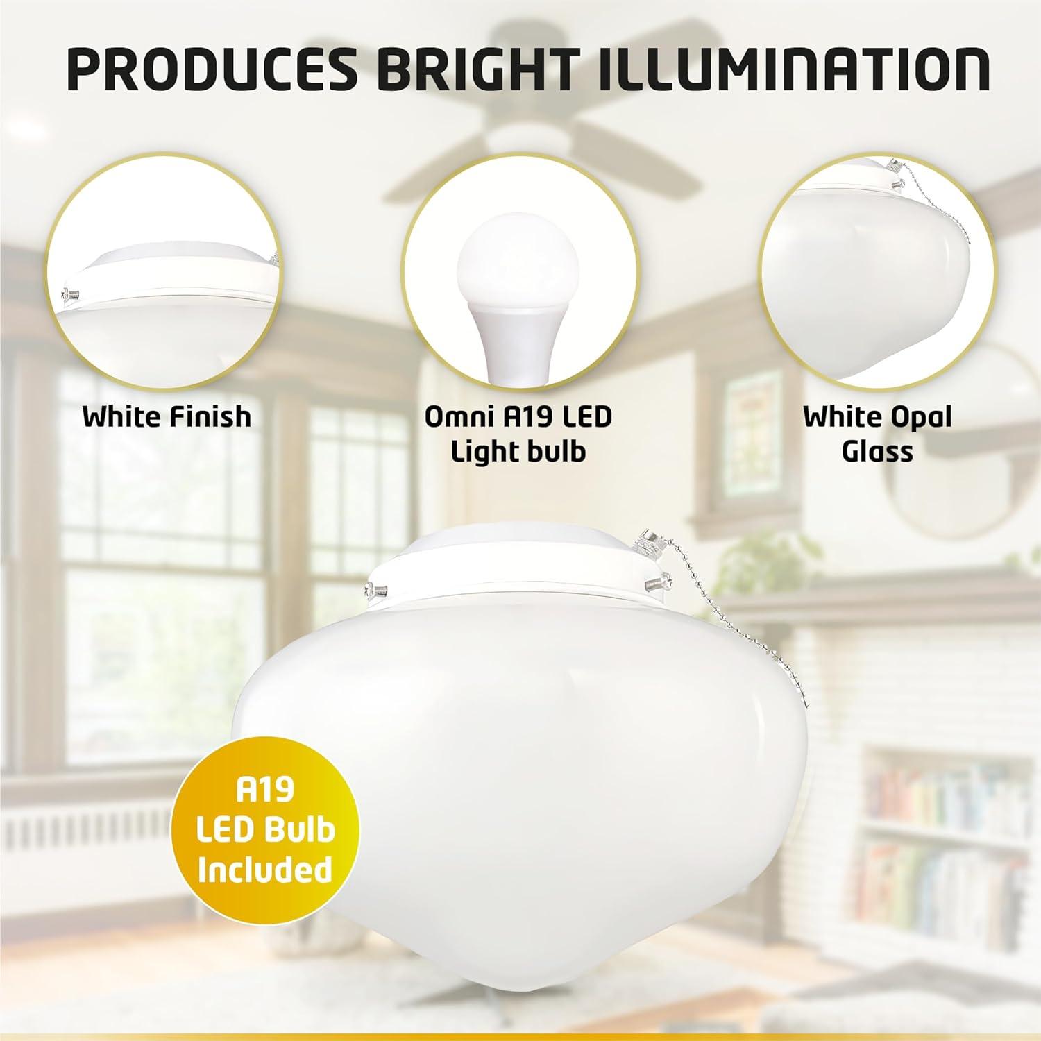 8.25'' 1 - Light Schoohouse Ceiling Fan Light Kit