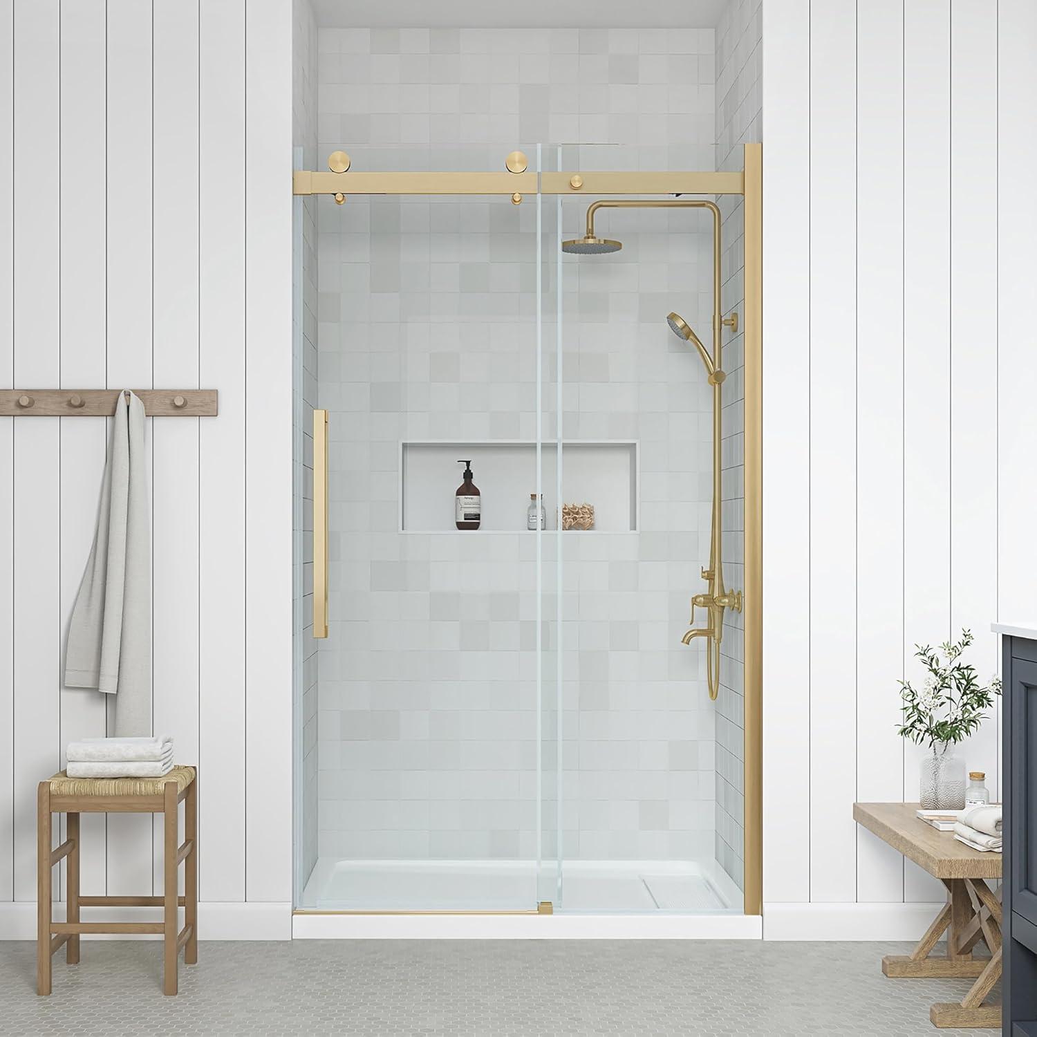 OVE Decors Bel Soft Close 2-Piece 32" x 48" x 81" Base/Door Rectangular Alcove Shower Kit