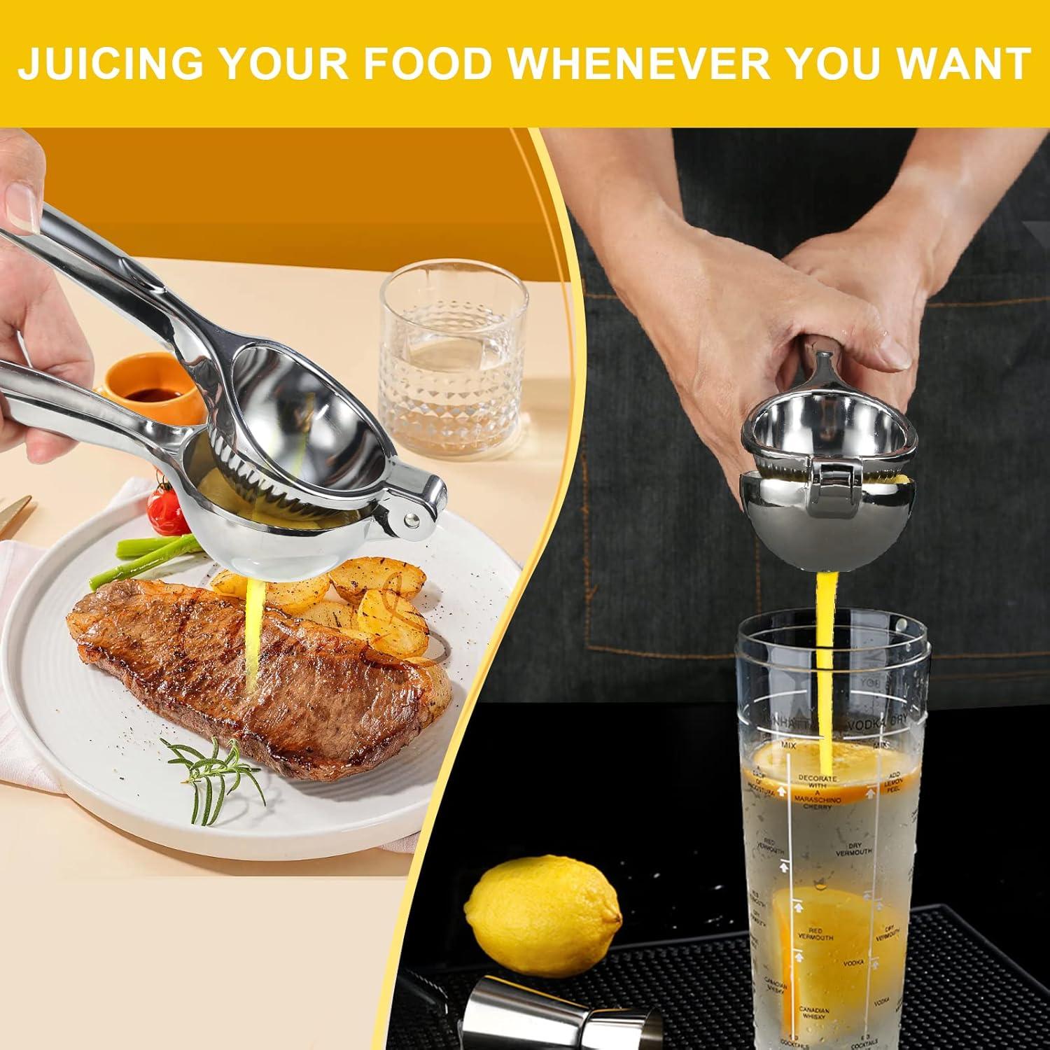 Large Stainless Steel Manual Citrus Juicer with Long Handle