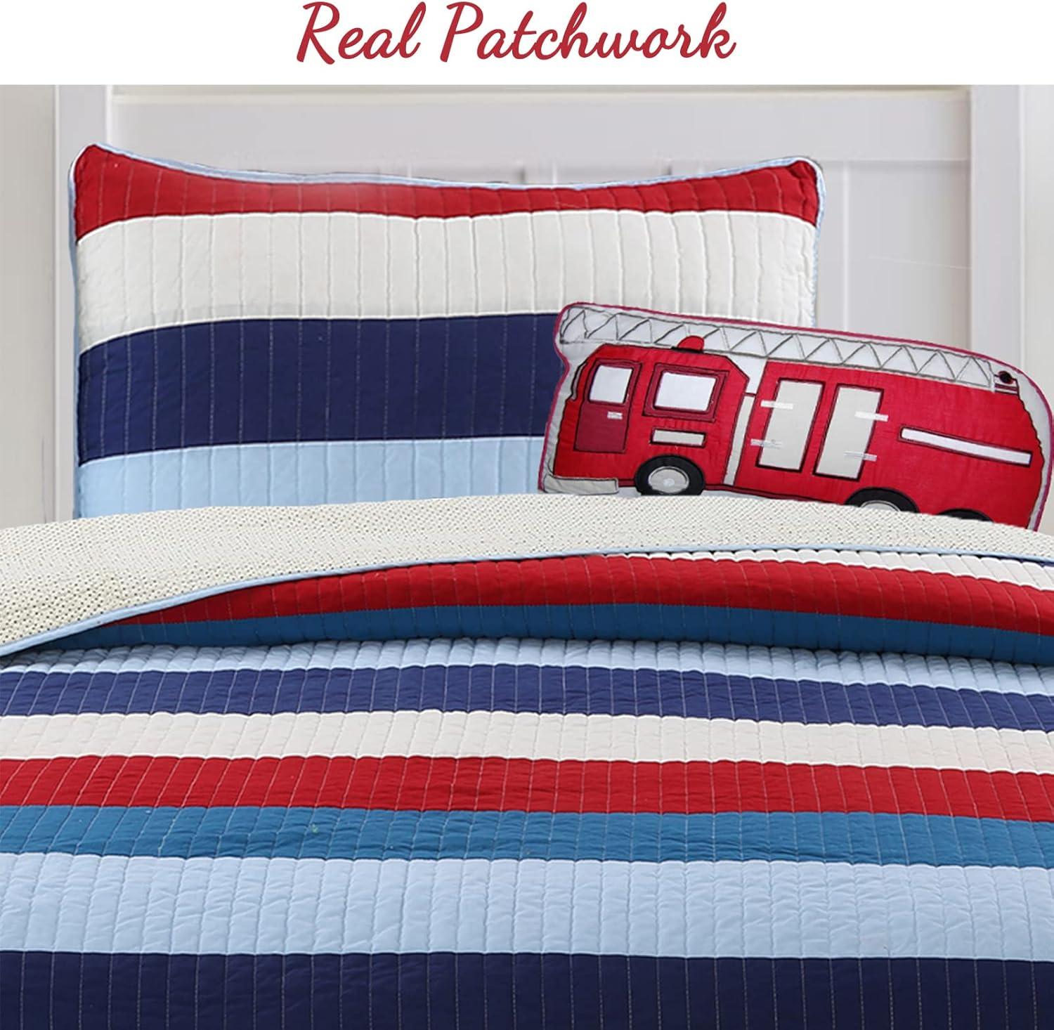 Cozy Line Home Fashion Williamsburg Cotton Striped Quilt Set