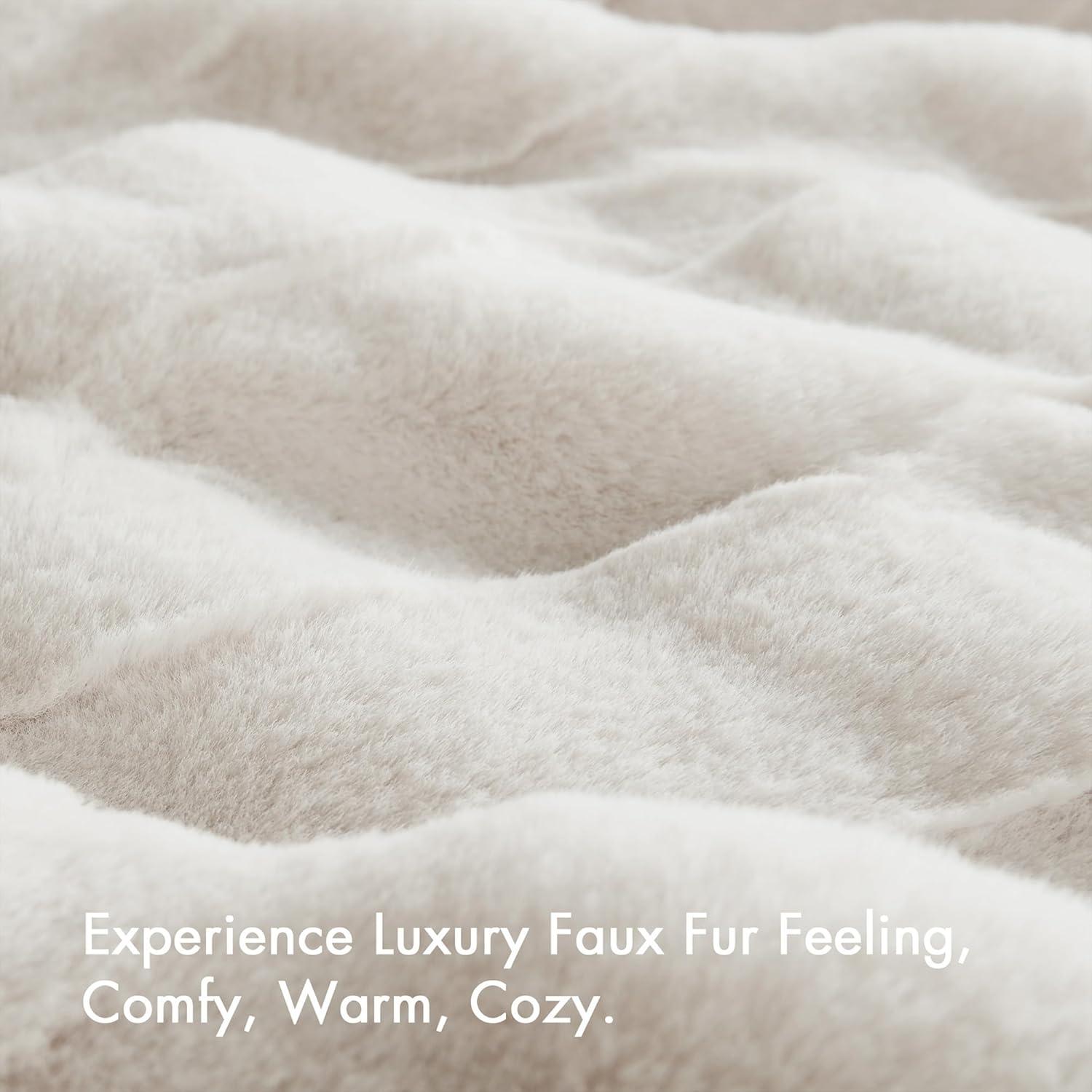 Madison Park Vivienne Faux Fur Throw