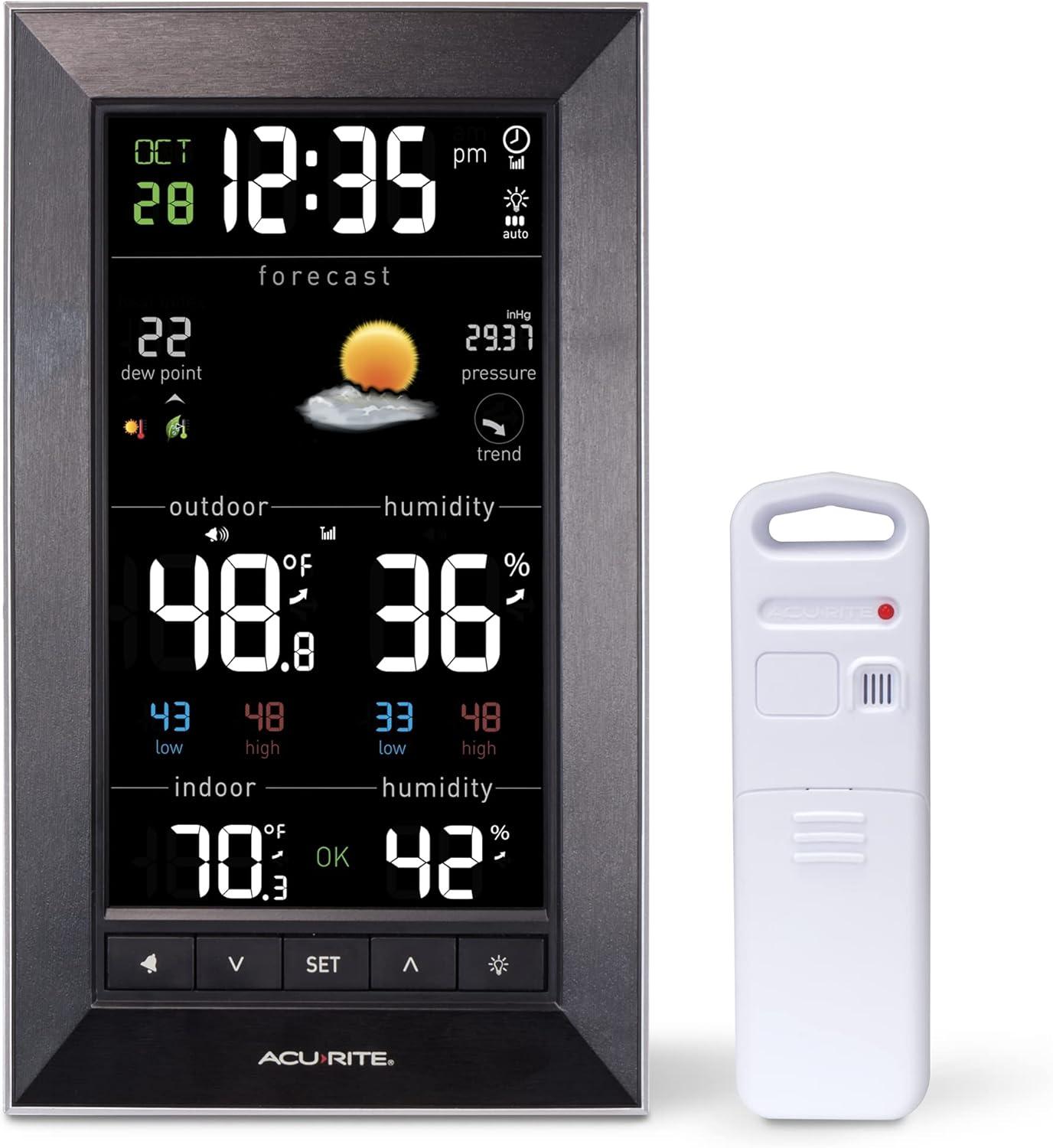 AcuRite Wireless Vertical Color Weather Station with Humidity Sensor