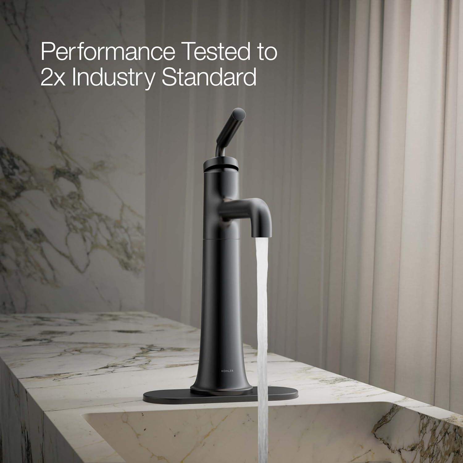 Tone Tall Single-Handle Bathroom Sink Faucet with Clicker Drain and Tailpiece, 1.2 GPM