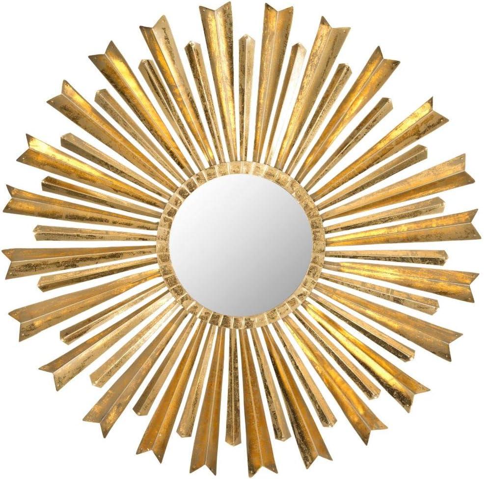 33'' Gold Sunburst Hand-Forged Iron Decorative Wall Mirror