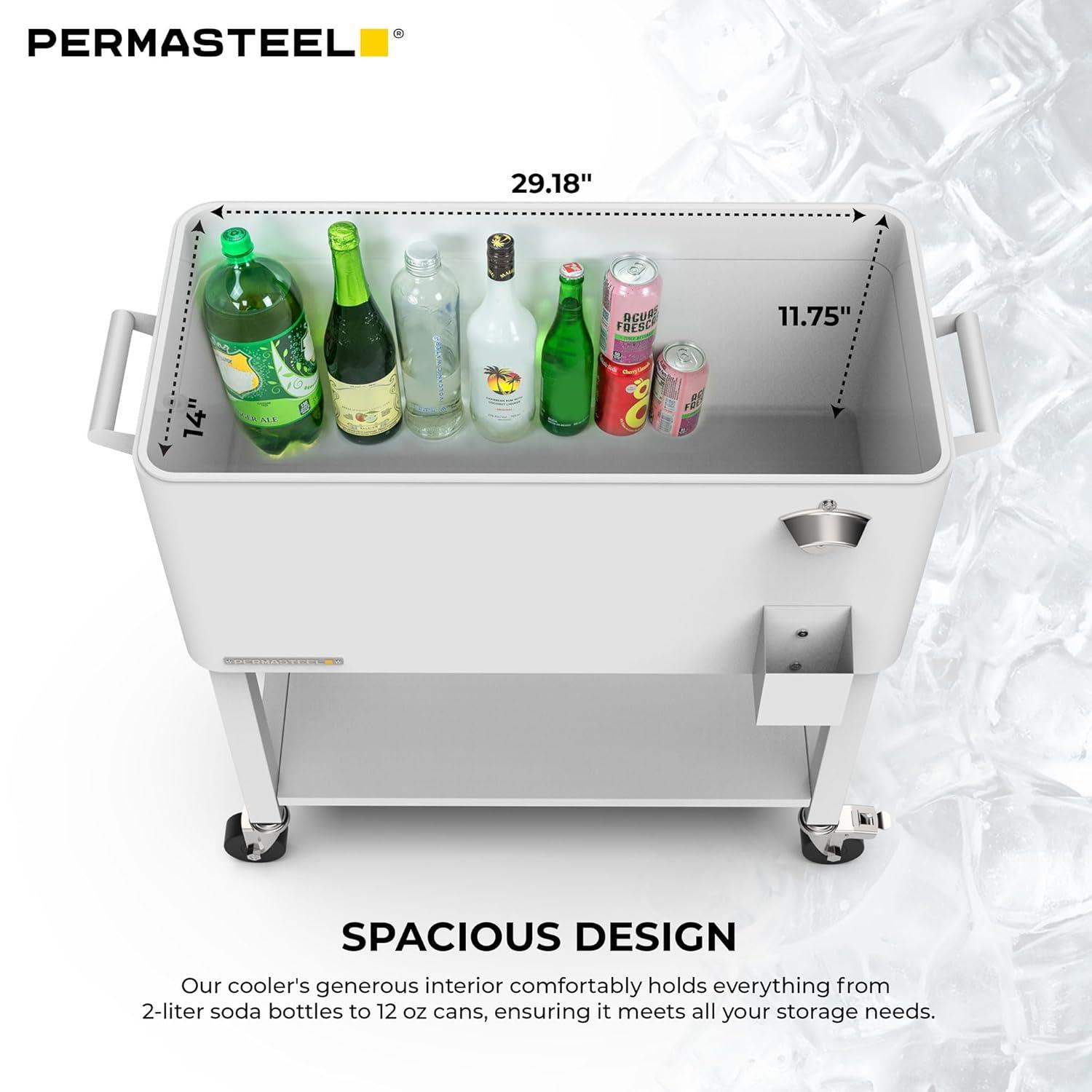 Permasteel 80-Qt Outdoor Patio Cooler with Removable Basin