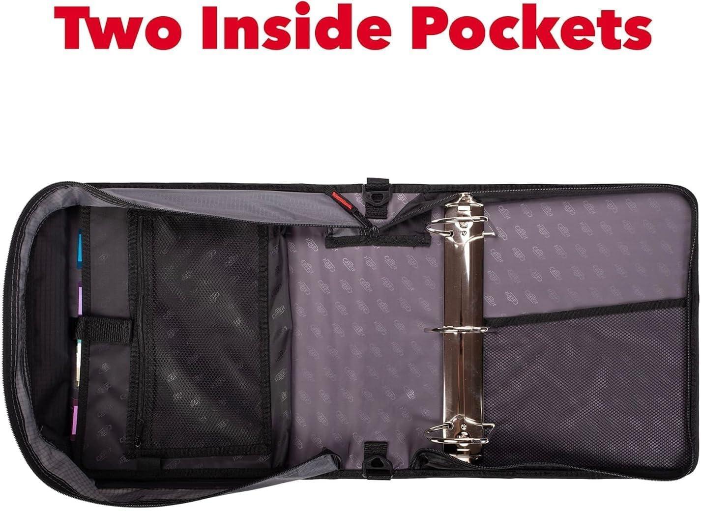 Case it King Size Mighty Zip Tab Binder, 3 Rings, 4" Capacity, 11 X 8.5, Midnight Blue