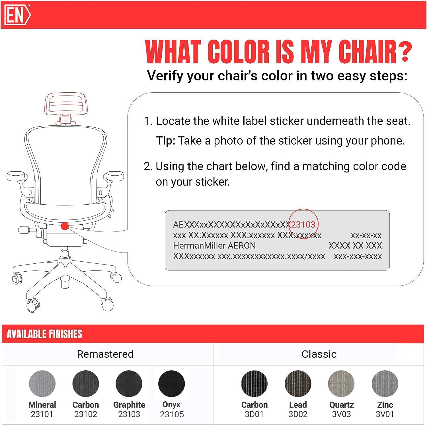 Engineered Now The Original Headrest for The Herman Miller Aeron Chair (H4 for Remastered, Mineral)