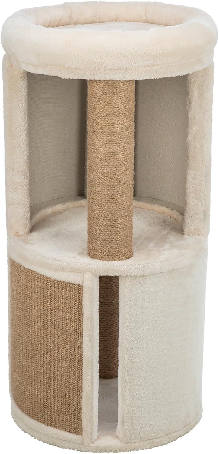 TRIXIE TRIXIE Giorgia 32-in Cat Tower, Combo Plush & Sisal Covered Surfaces, Scratching Posts, Indoor Cat Condo with Padded Bed