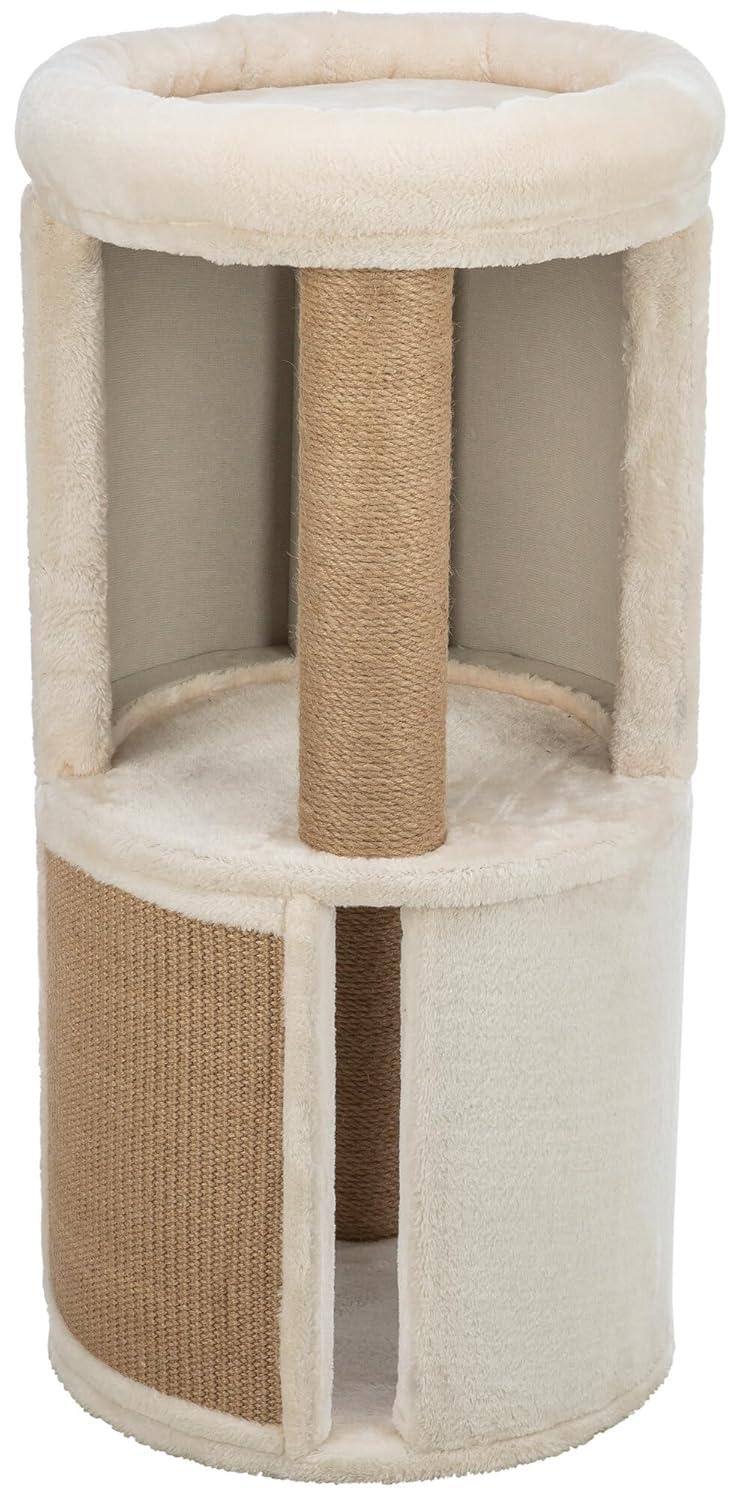 TRIXIE TRIXIE Giorgia 32-in Cat Tower, Combo Plush & Sisal Covered Surfaces, Scratching Posts, Indoor Cat Condo with Padded Bed