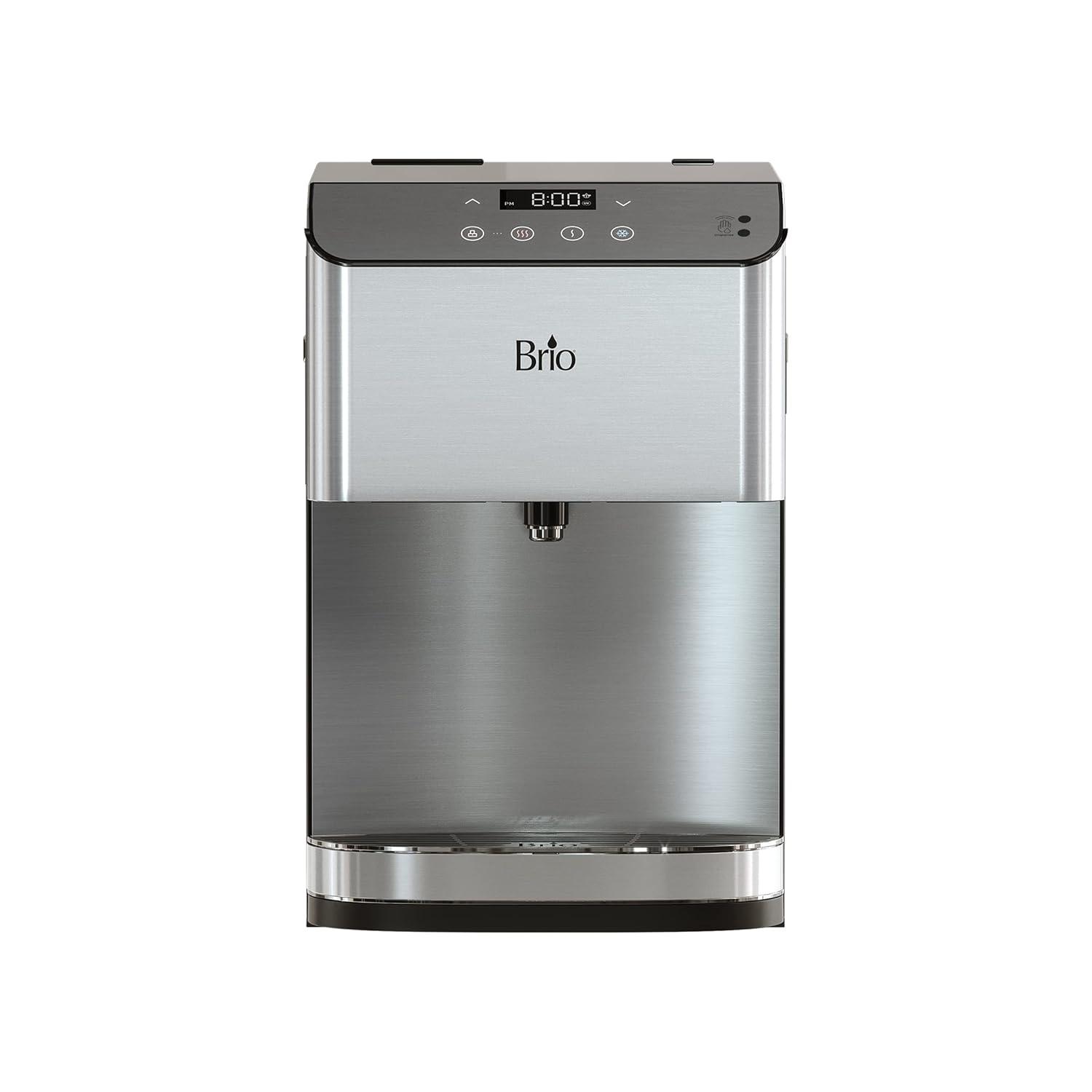 Brio 3-Stage Filtration Water Countertop Dispenser Tri-Temp Digital, Connects to your water line, Height 19.3"