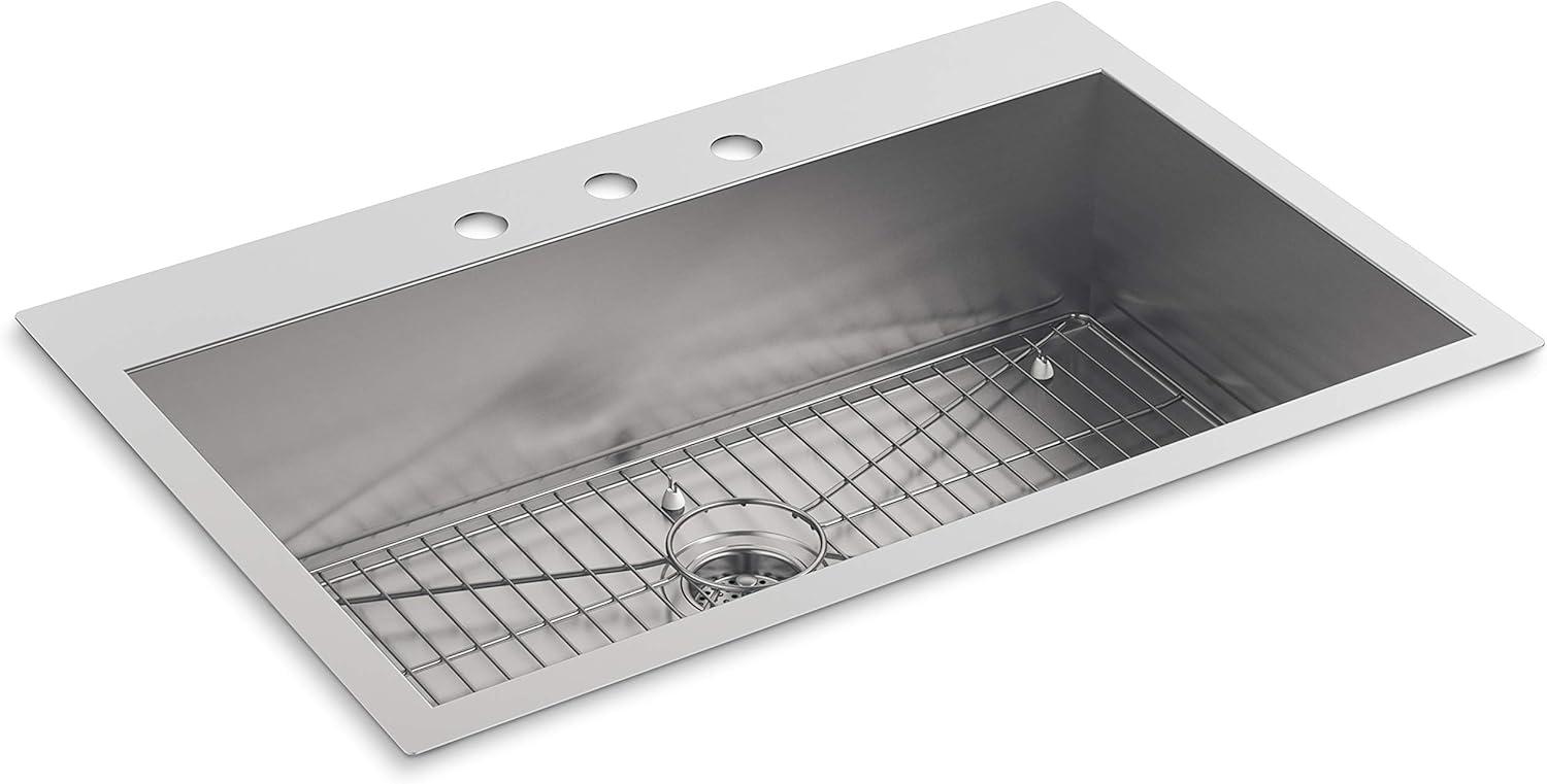 Vault™ 33" L x 22" W Top Mount/Under Mount Large Single Bowl Kitchen Sink