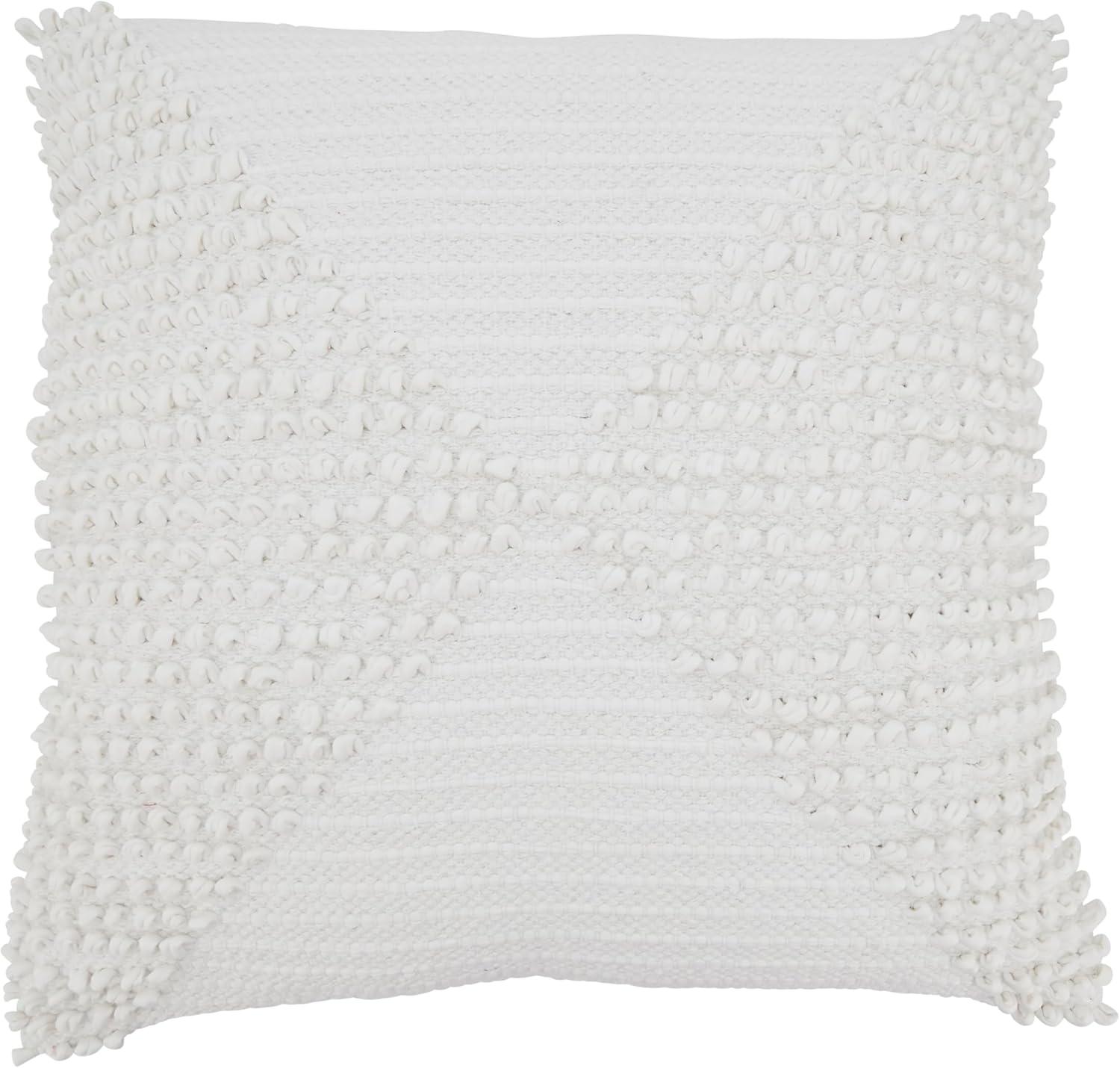 Saro Lifestyle Textured Woven Diamond Poly Filled Throw Pillow