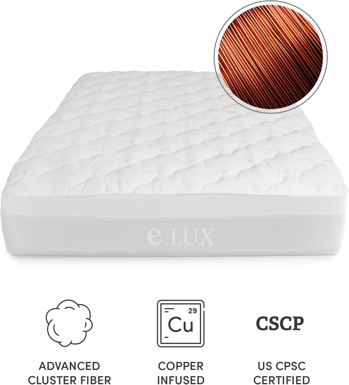 eLuxury Copper Woven Mattress Pad