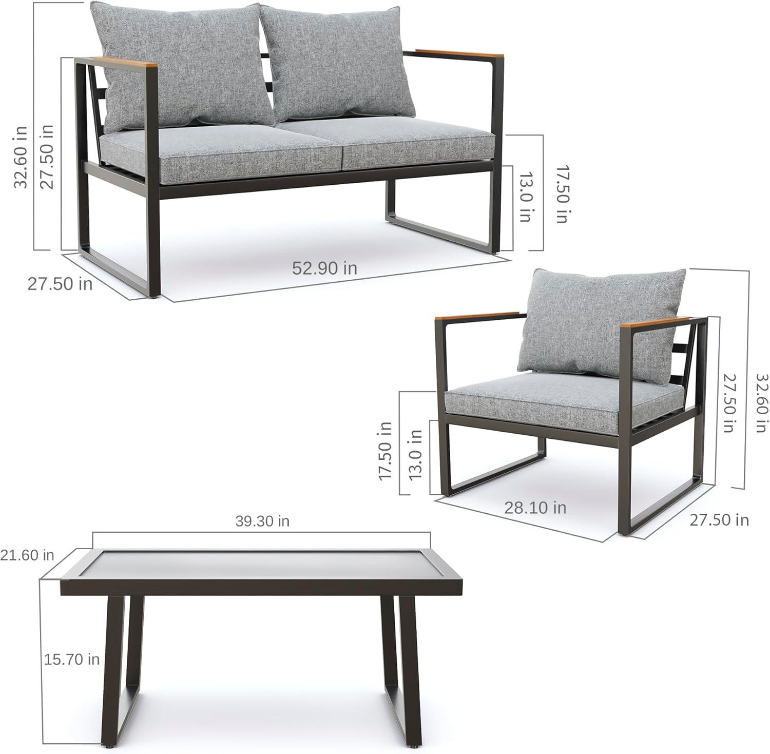EAST OAK 4-piece sofa set