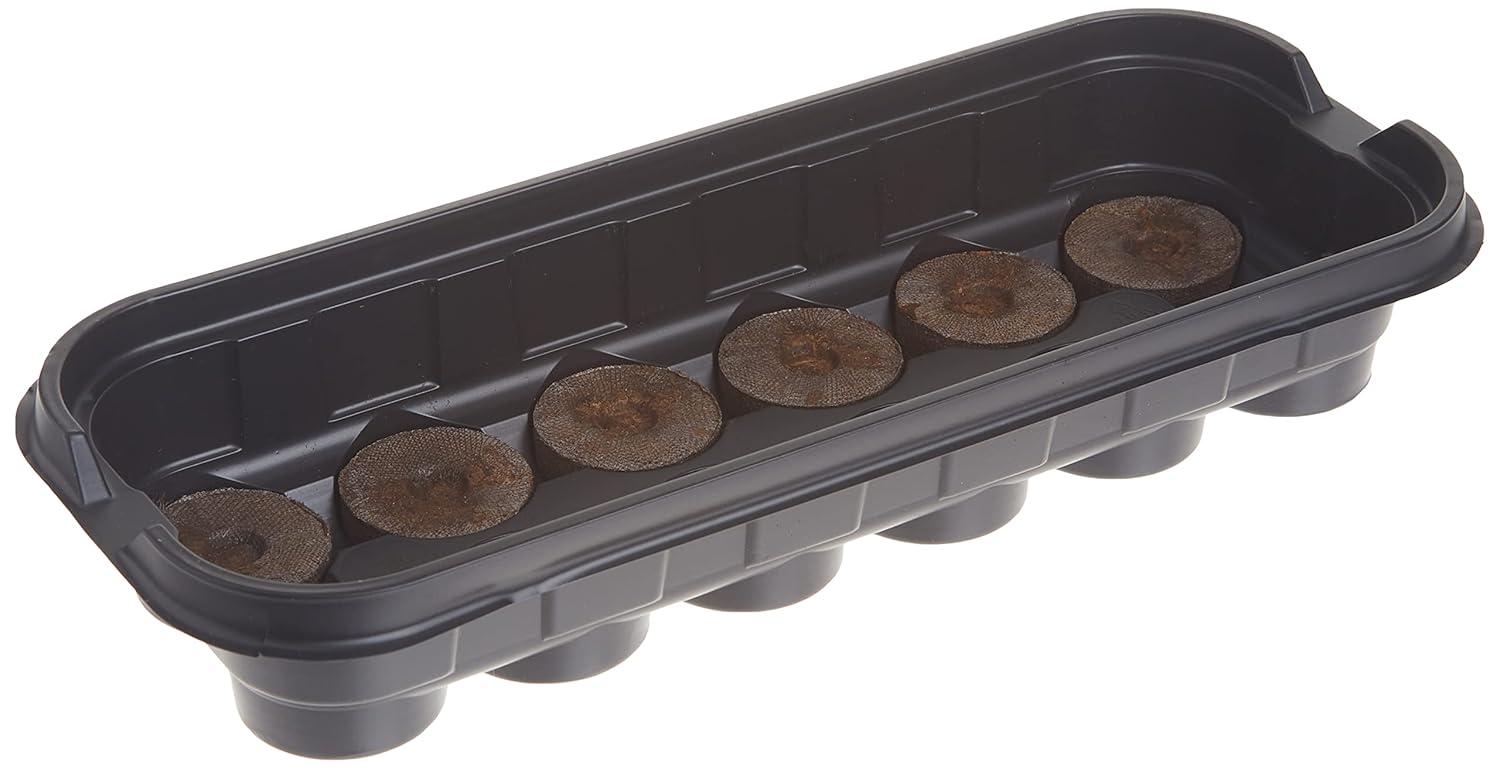 Jiffy 12 Cell Windowsill Greenhouse Seed Starting Kit with 36mm Peat Pellets